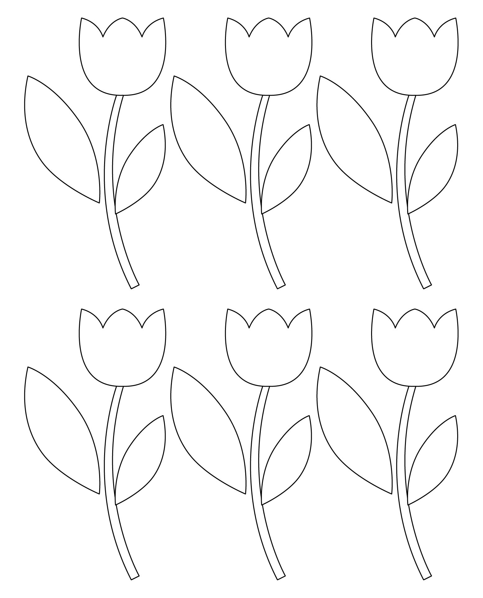 Free Printable Template Tulip