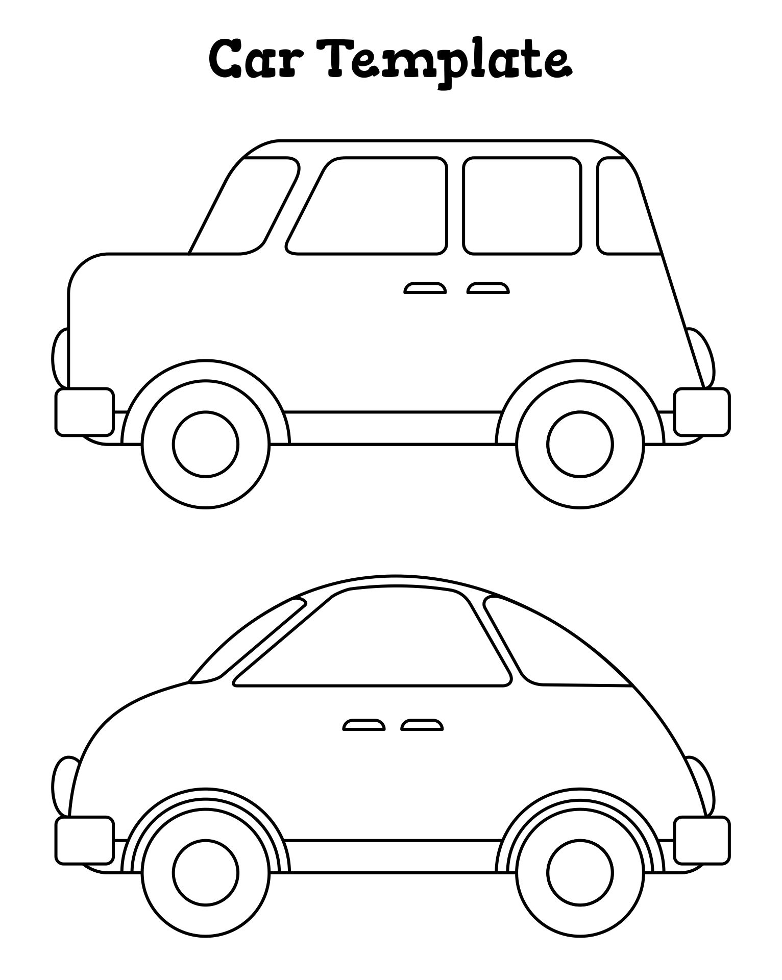 Car Template Printable For Kids