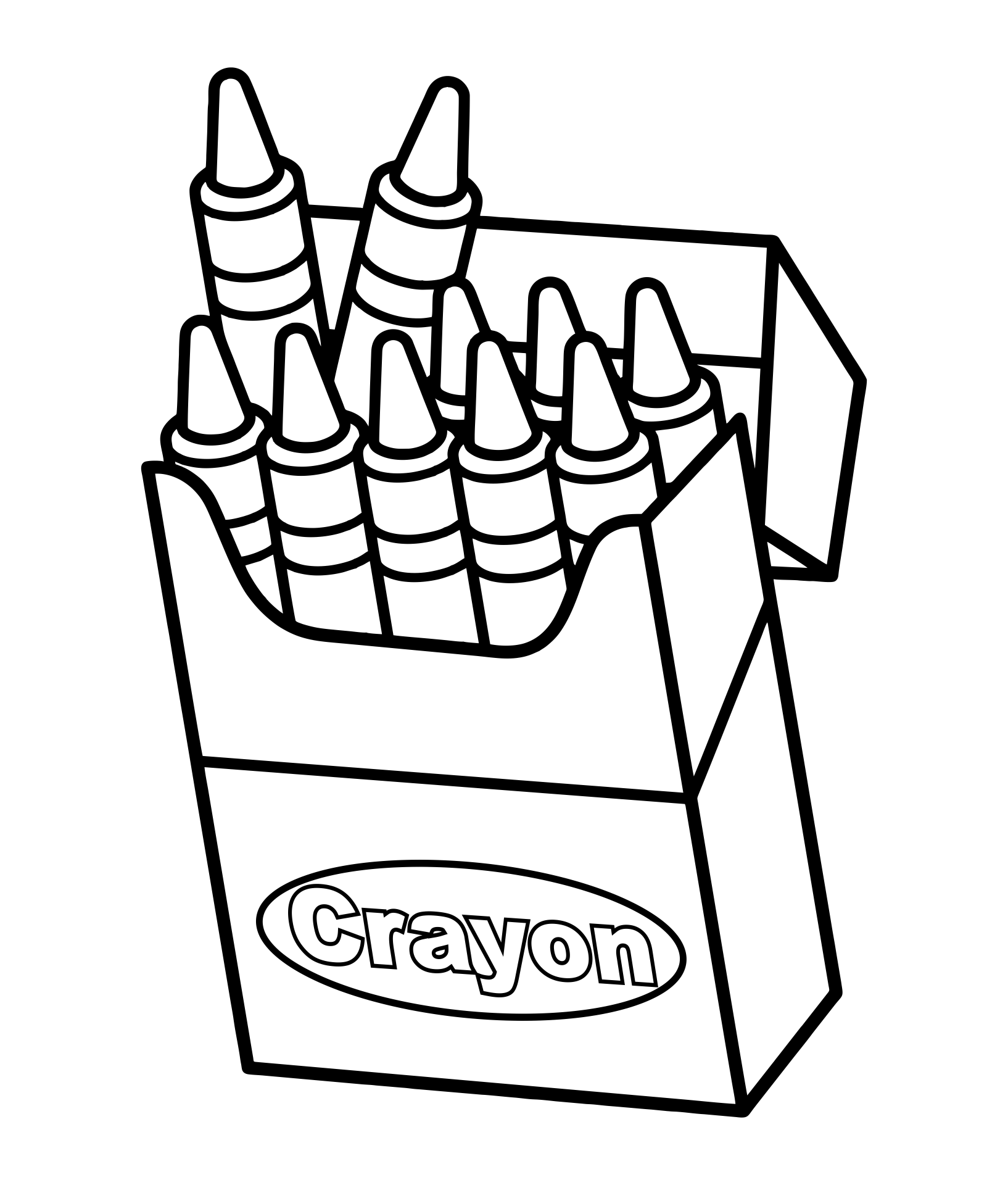 Box Of Crayons Coloring Page