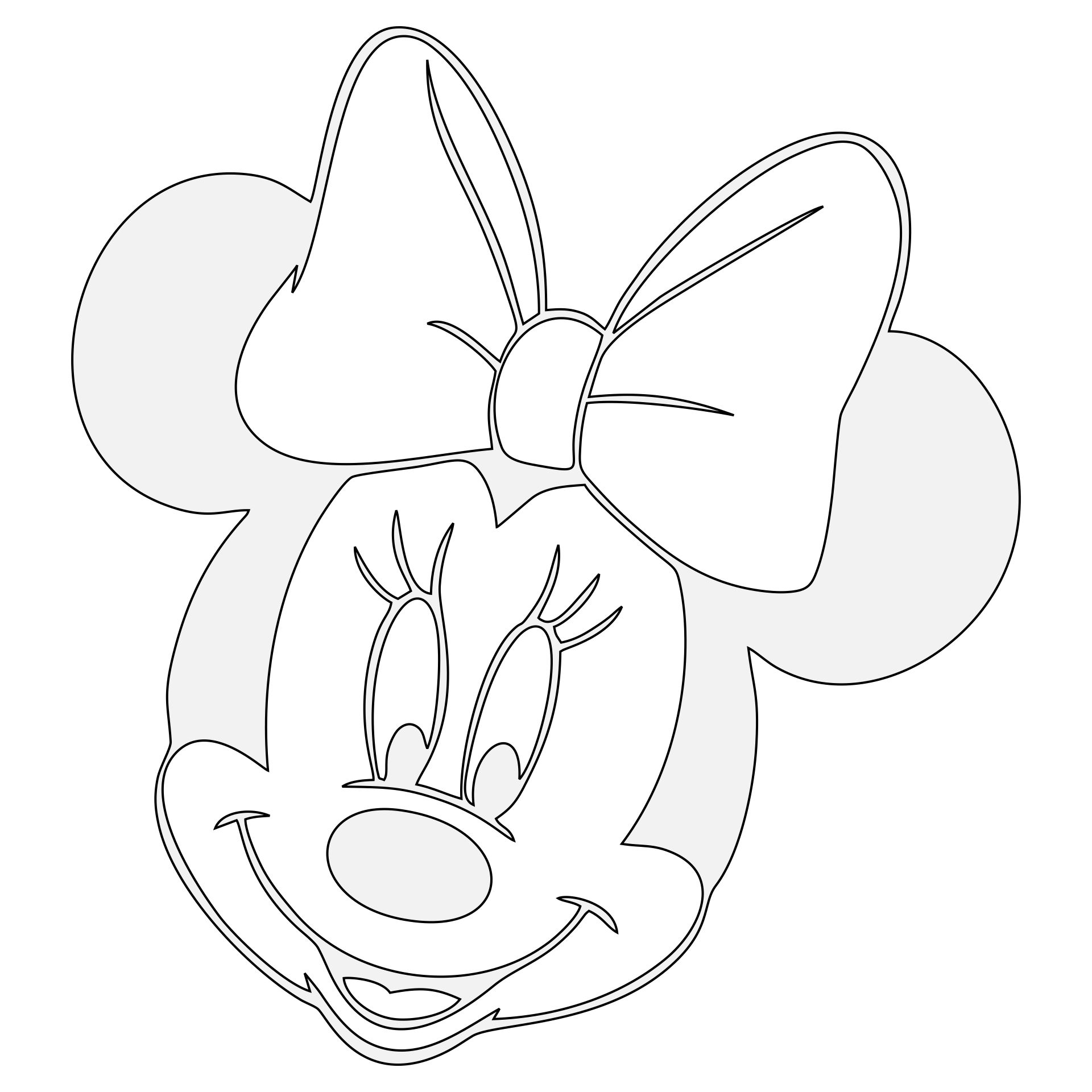 baby minnie mouse cut out template