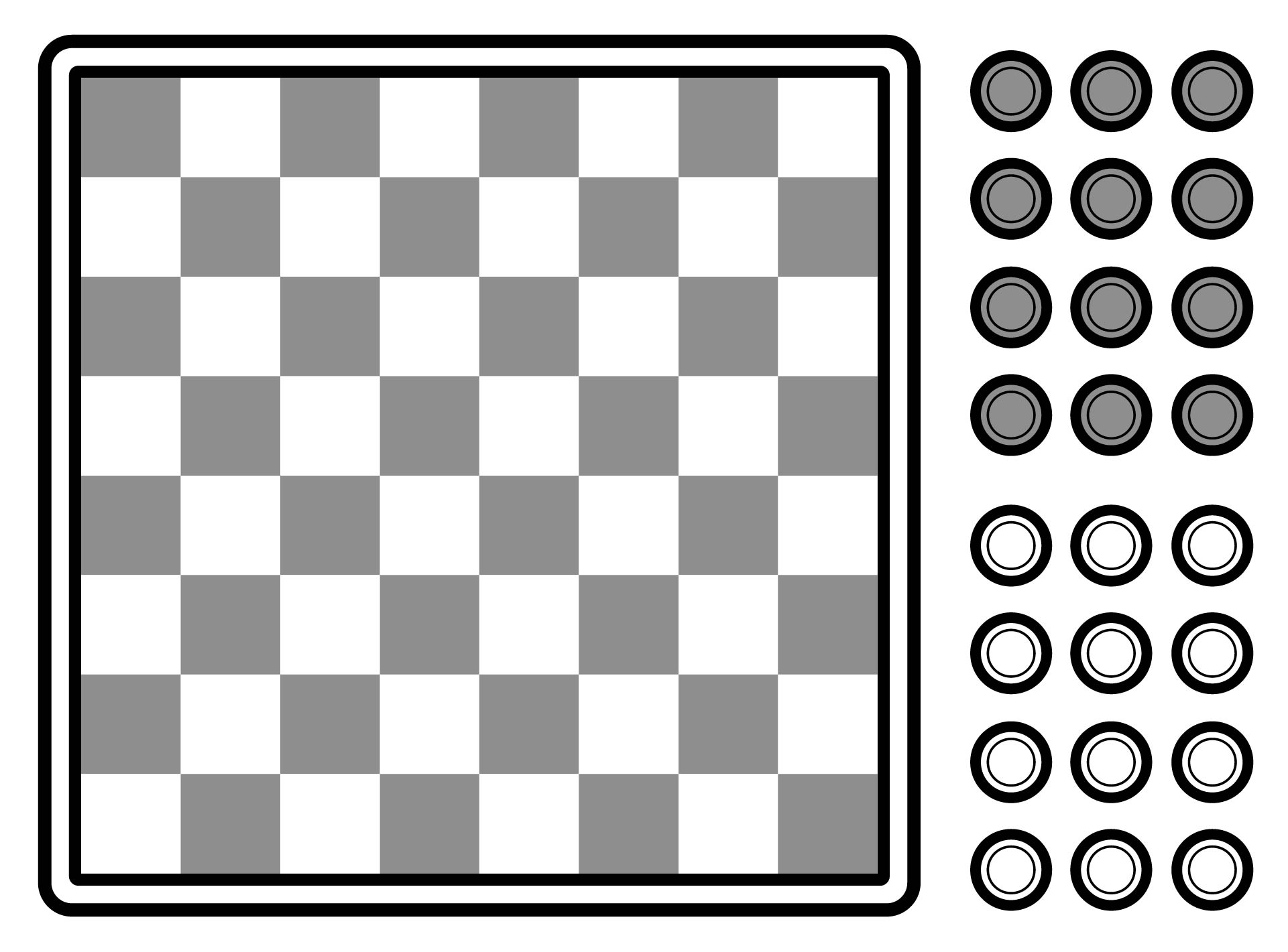 6 Best Printable Checkers Board Game Pieces