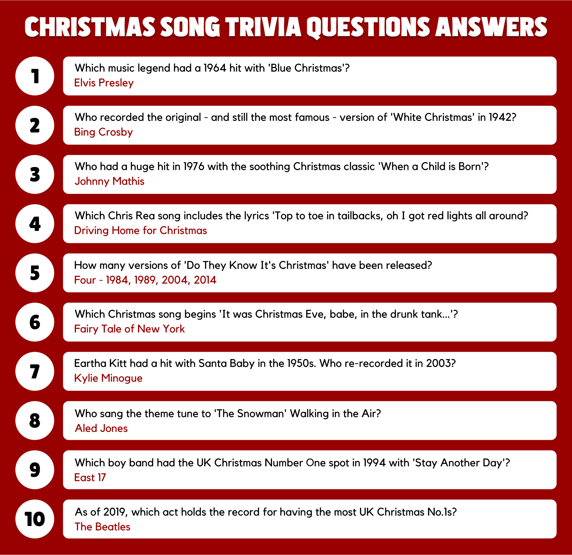 Best Printable Christmas Trivia Questions Answers Printablee Com My