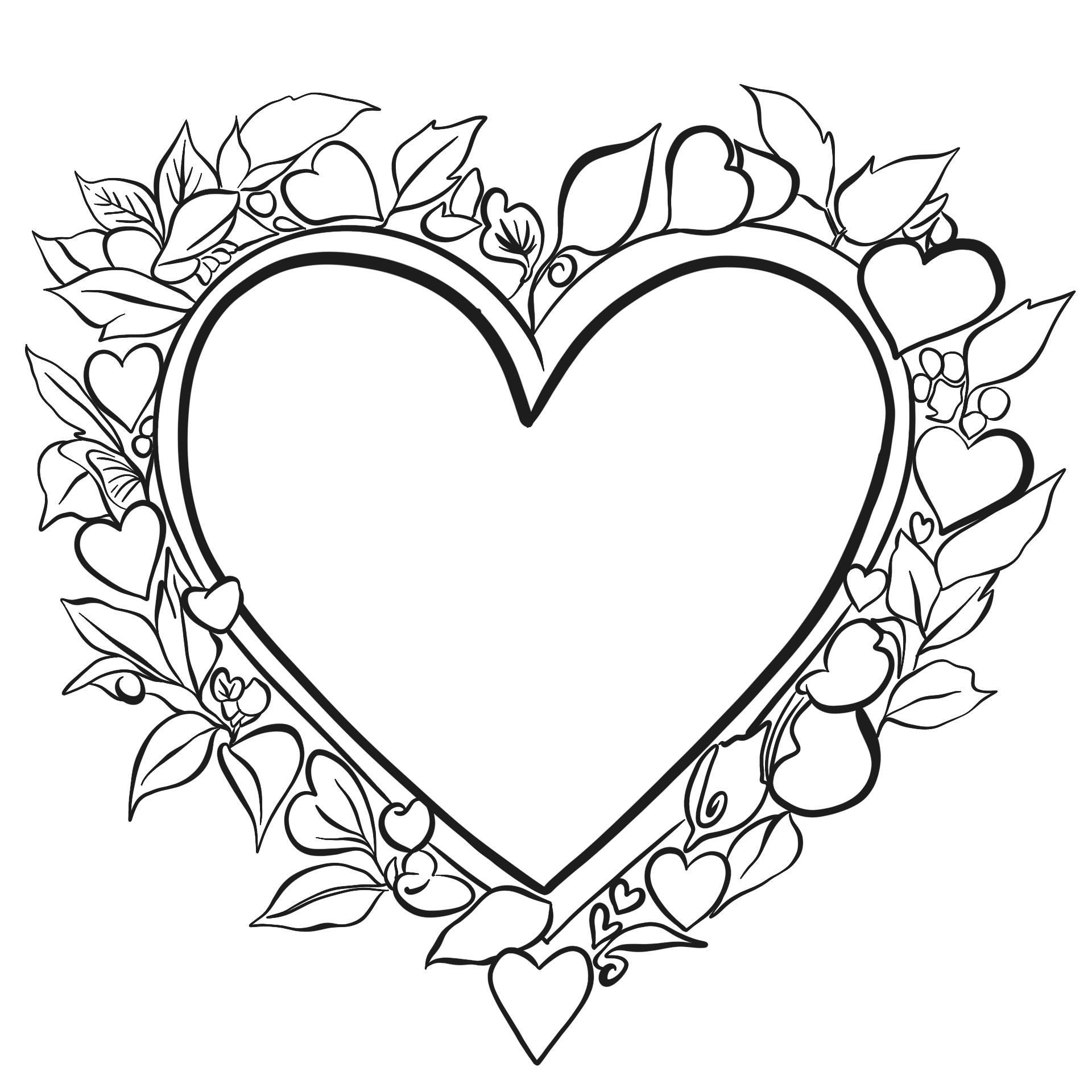 Shape Heart Coloring Page