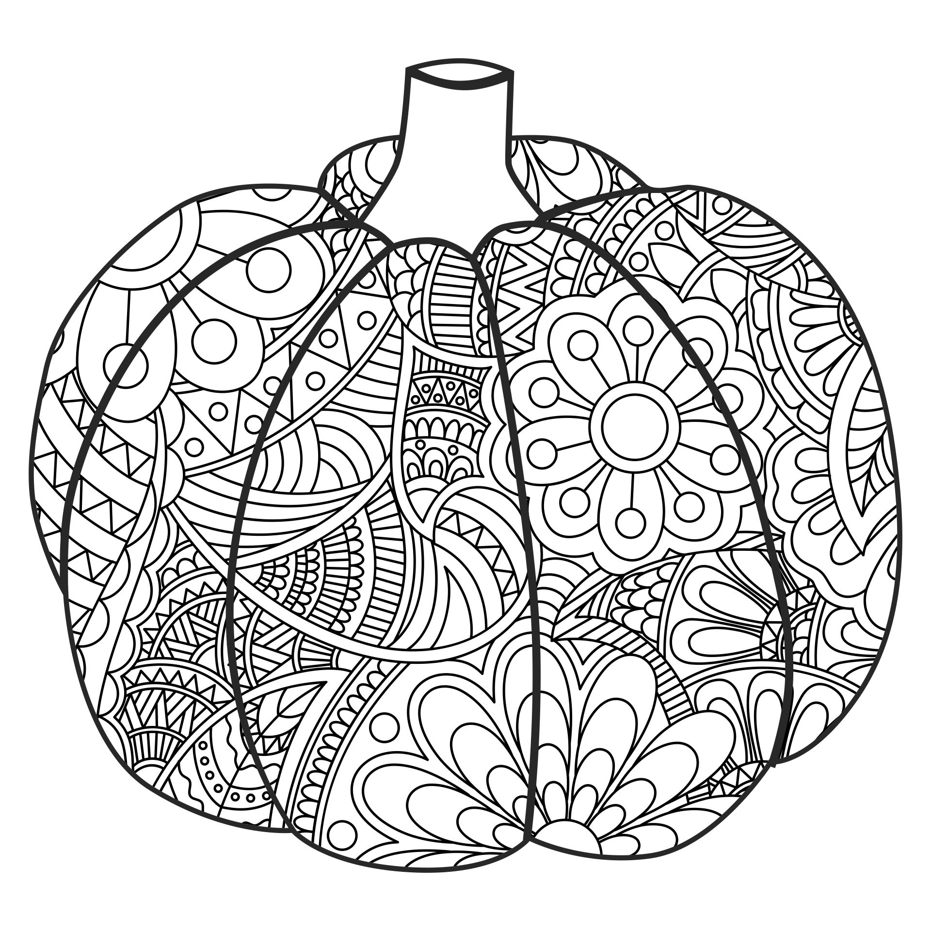 Pumpkin Coloring Pages Templates