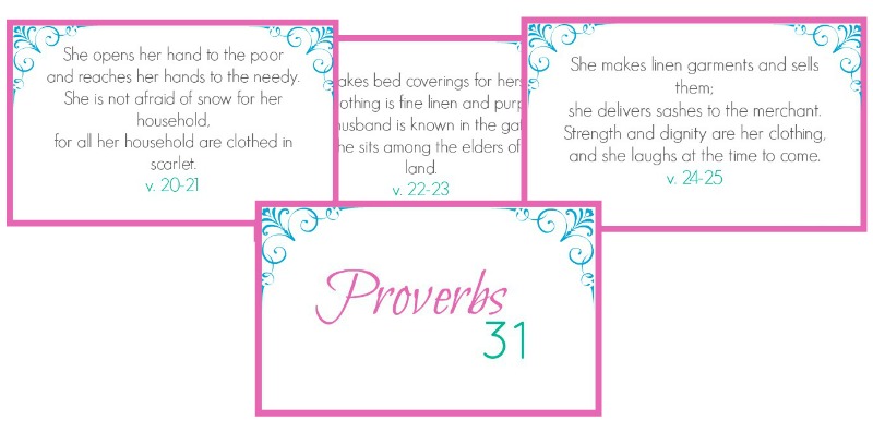 Scripture Printable Proverbs 31 Woman