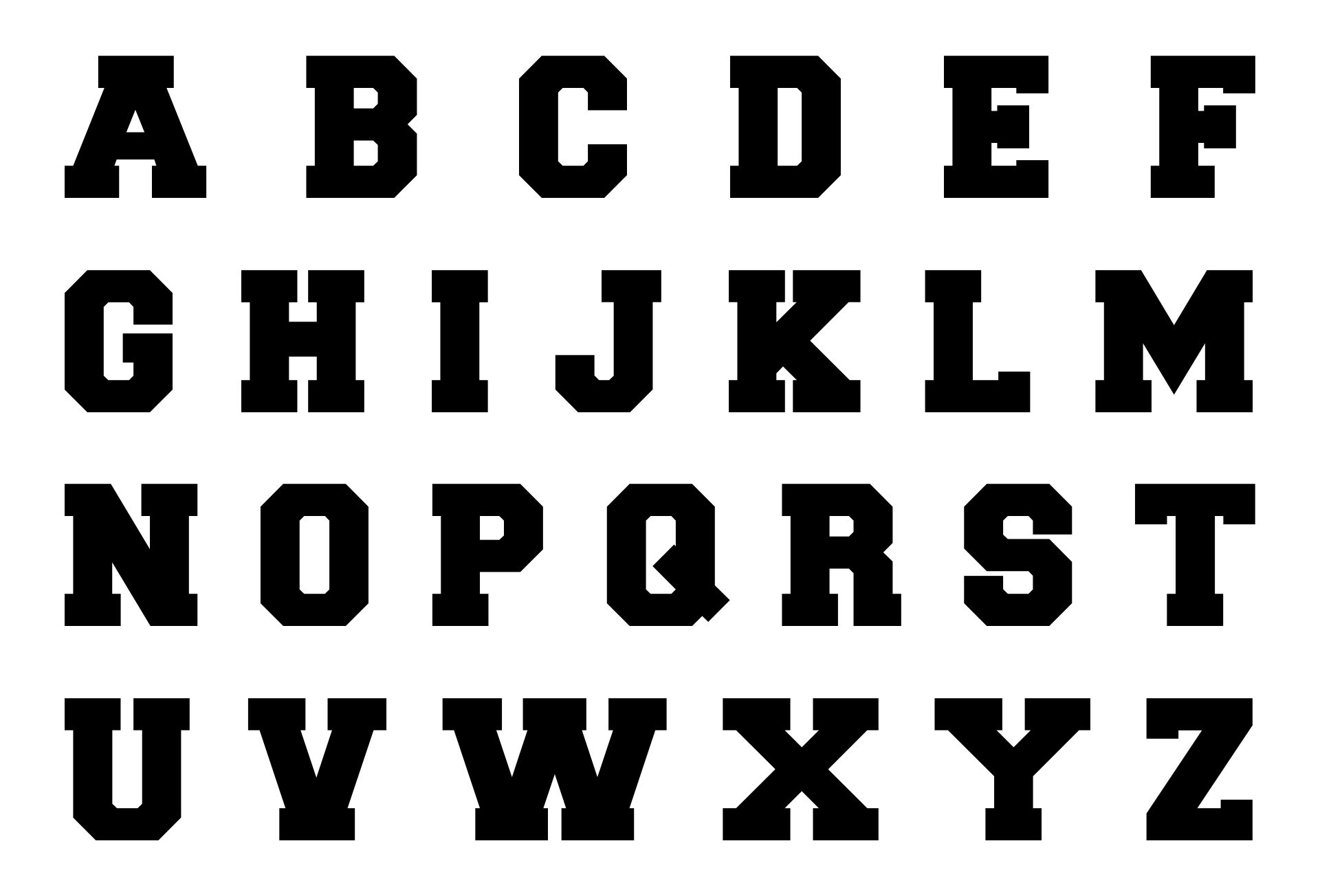 Alphabet Letters Template