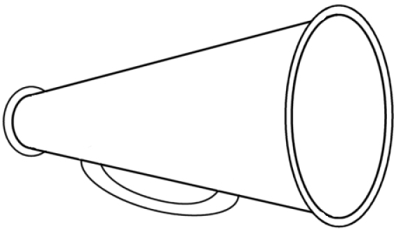 Cheer Megaphone Template Printable