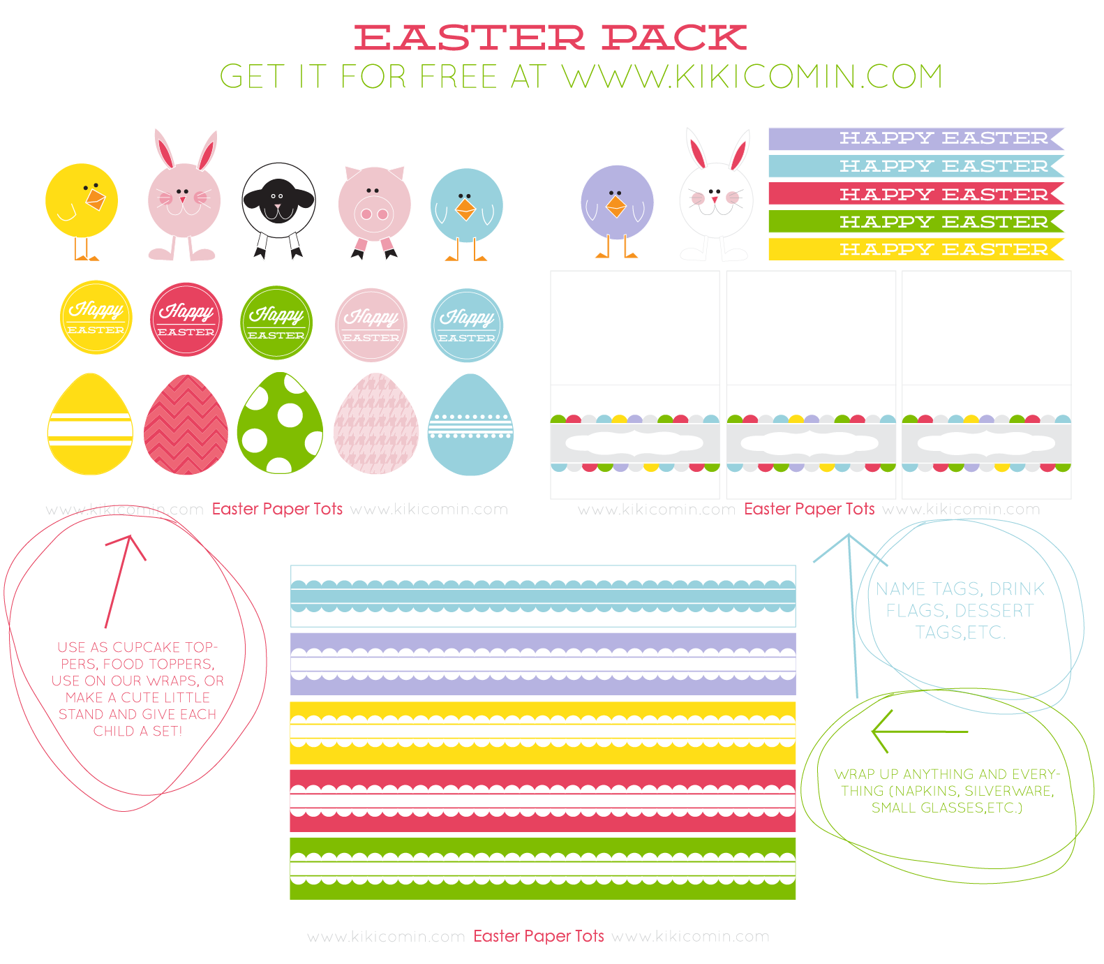 Easter Name Tags for Kids