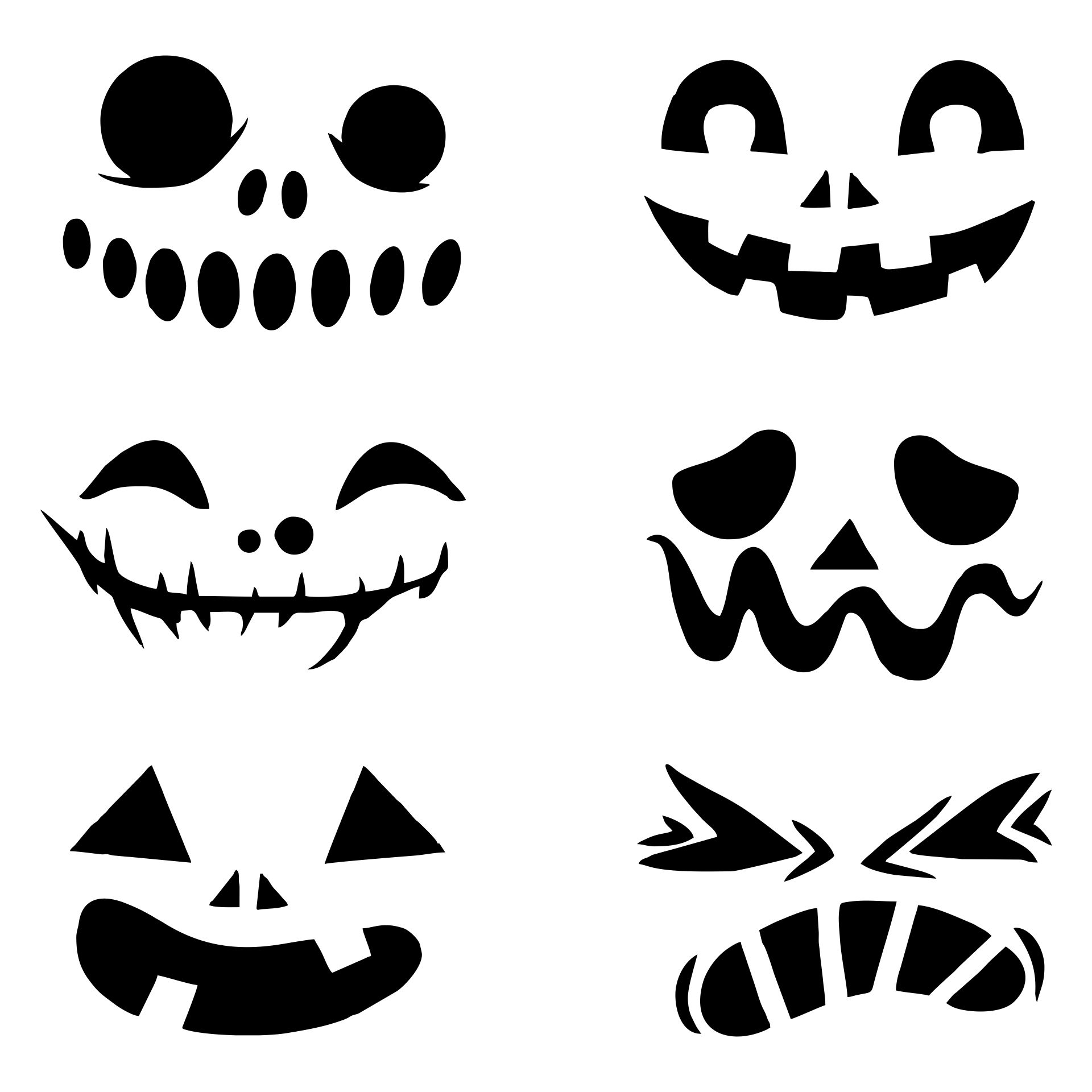 Free&Easy Pumpkin Stencils - 6 Free PDF Printables | Printablee