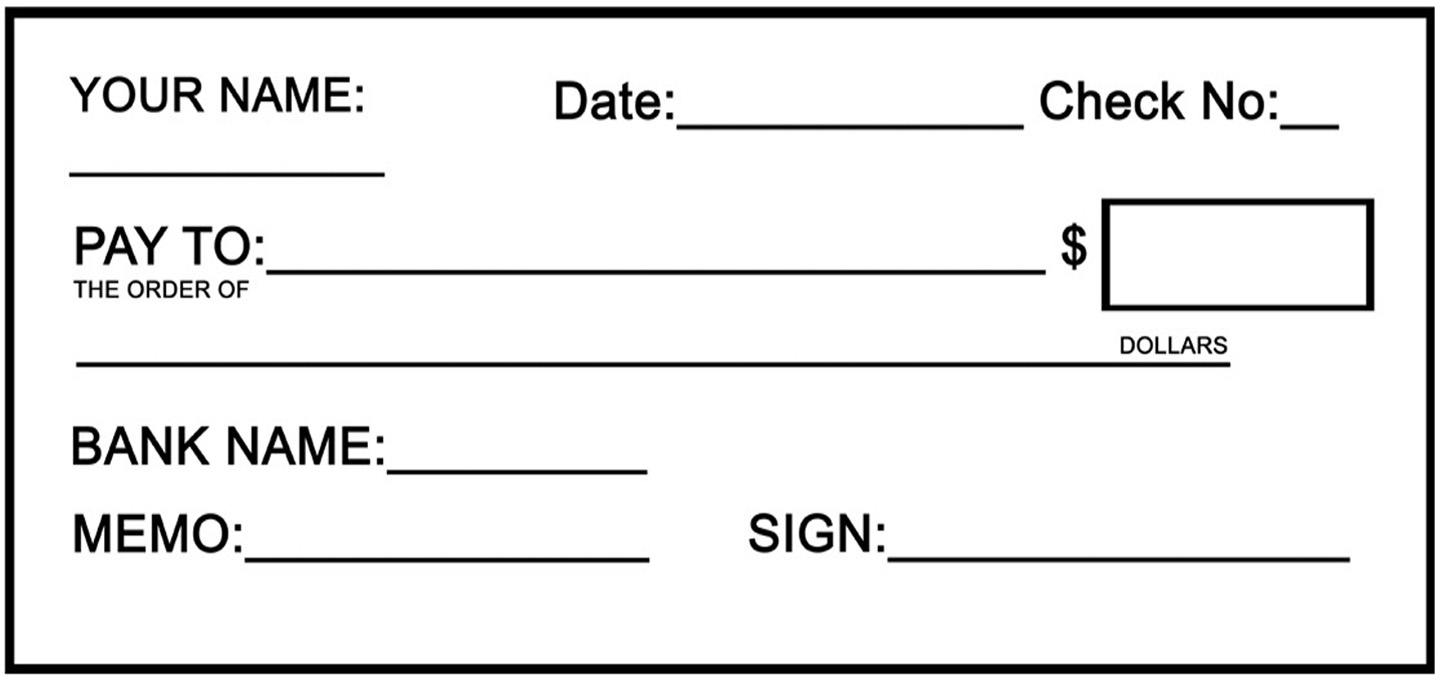 Fun Blank Cheque Template | New Business Template