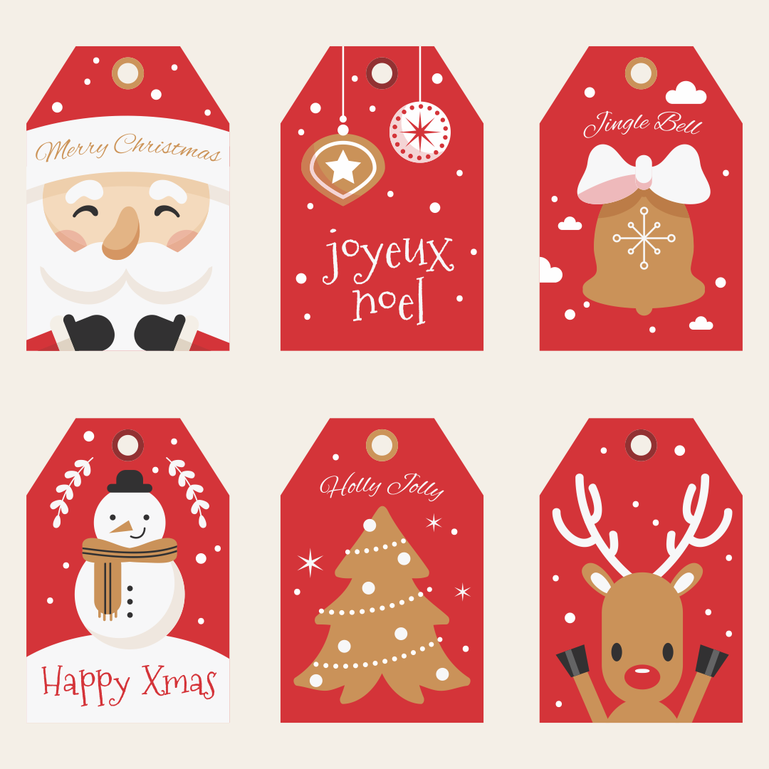 10 Best Christmas Printable Labels Templates Printablee