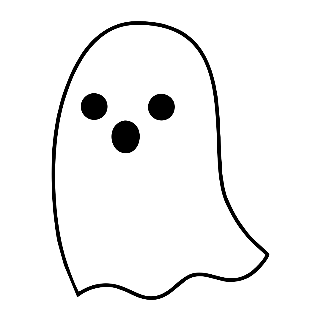 Halloween Ghost Template 20 Free PDF Printables Printablee