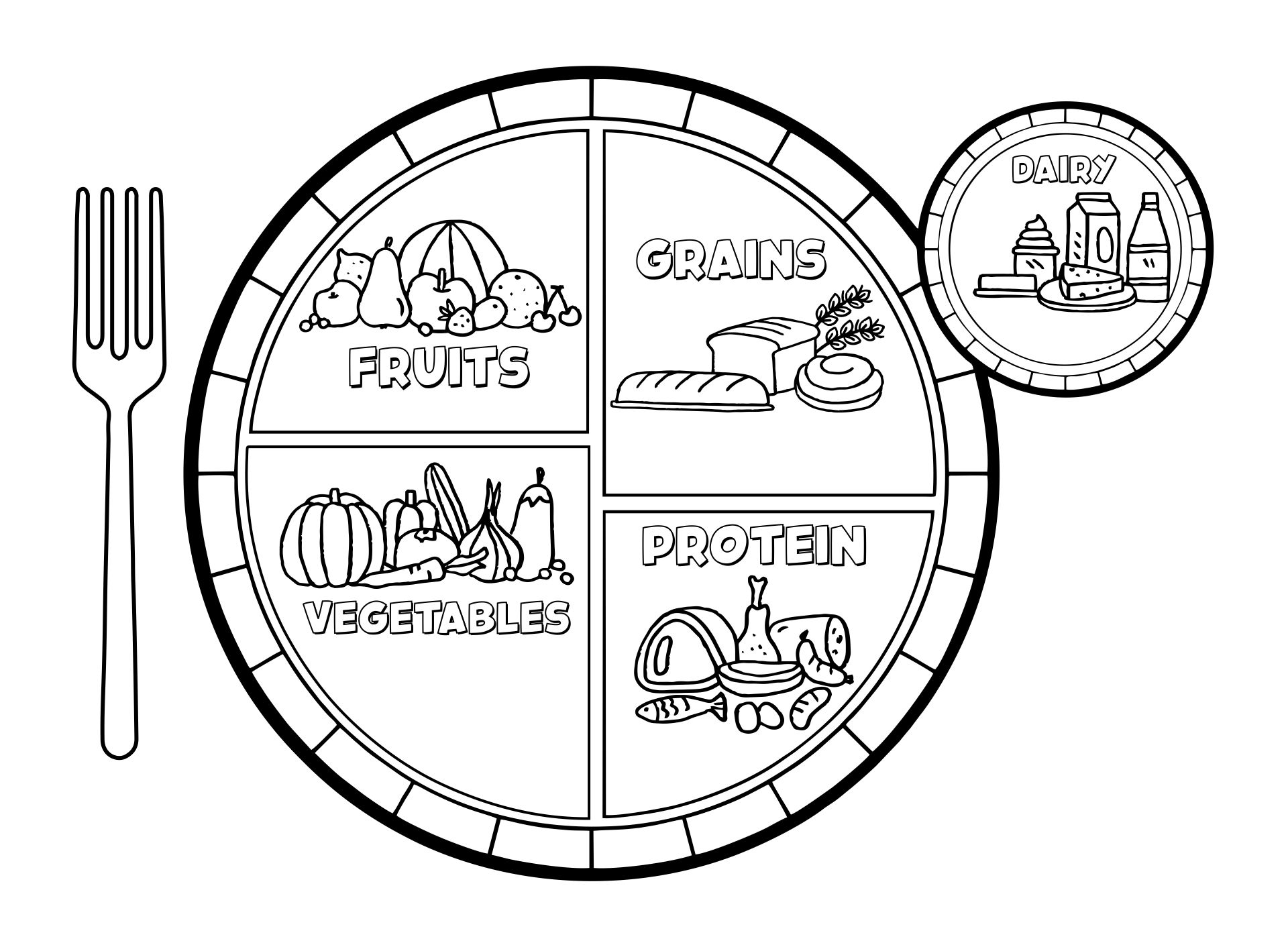 my plate coloring page