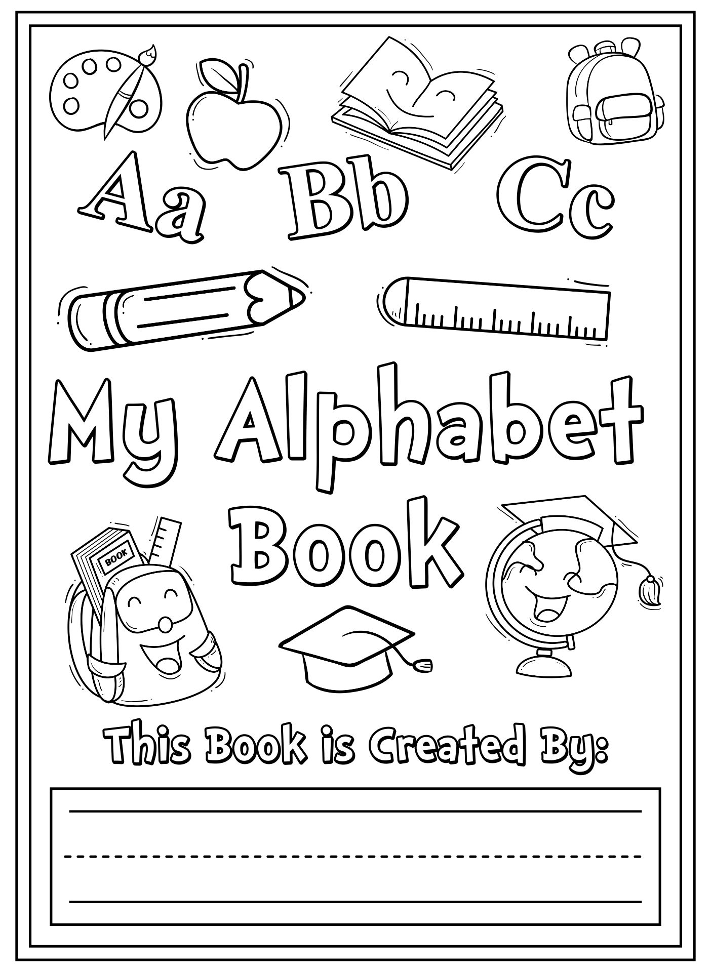 Printable Alphabet Book Cover