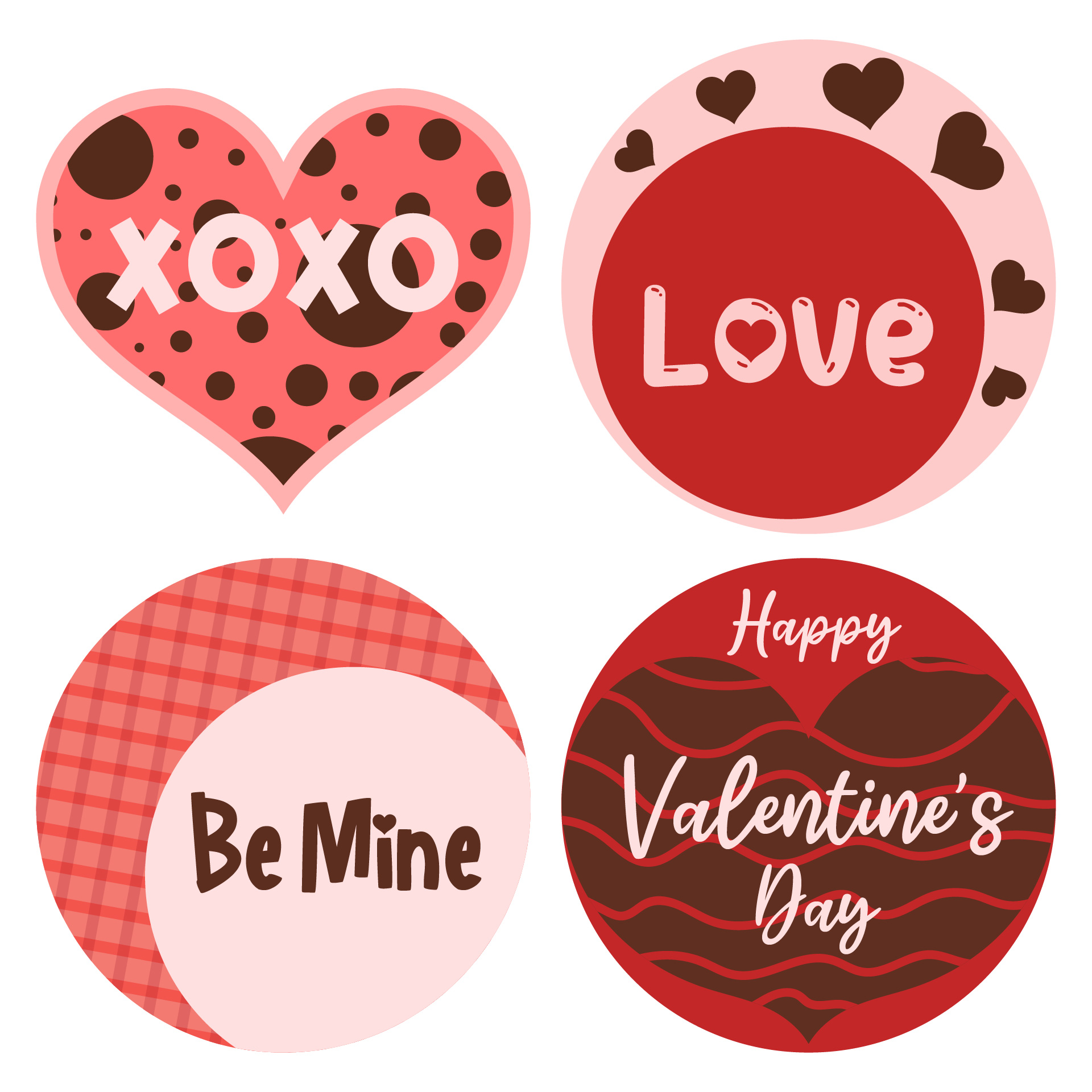 Valentine's Cupcake Toppers