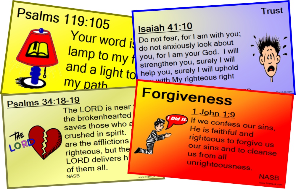 Bible Scripture Memory Verse Cards