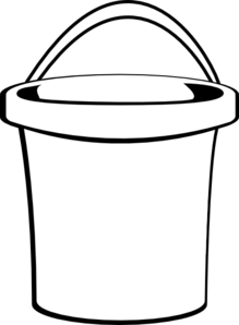 Bucket Clip Art Black and White