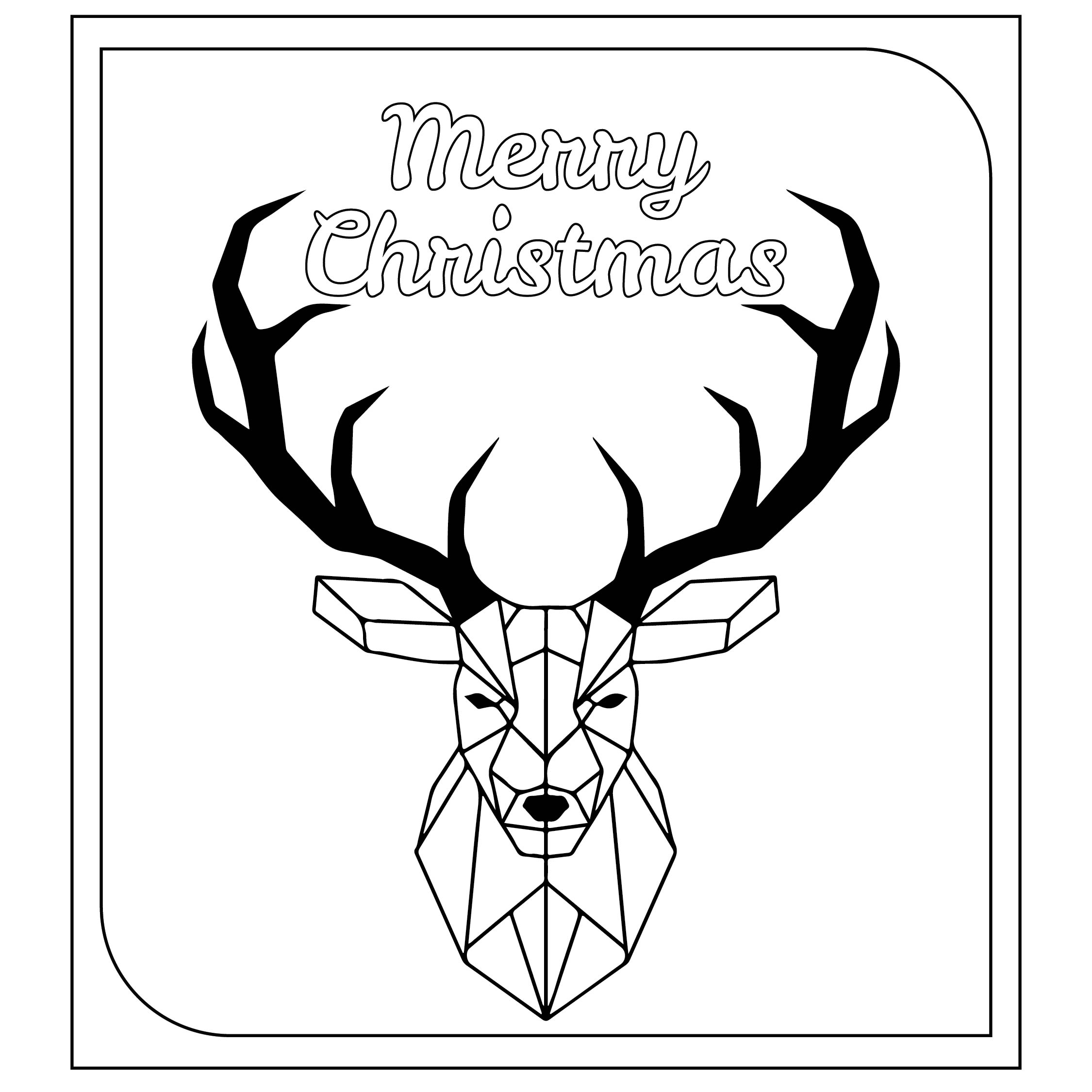 6 Best Black And White Christmas Card Templates Printable PDF For Free 