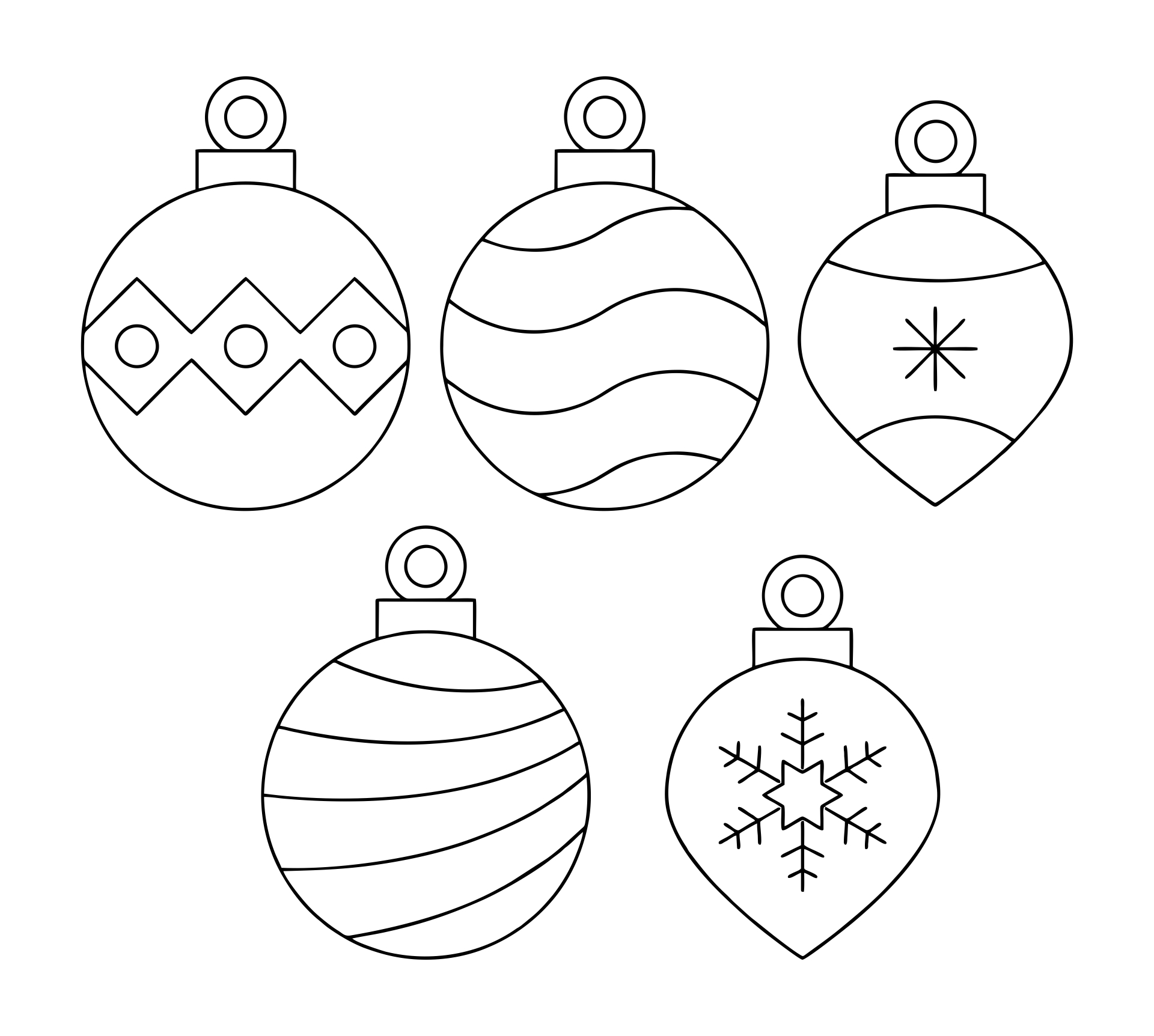 Christmas Ornament Stencils - 8 Free PDF Printables | Printablee