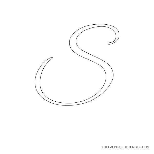 Printable Cursive Letter Stencils