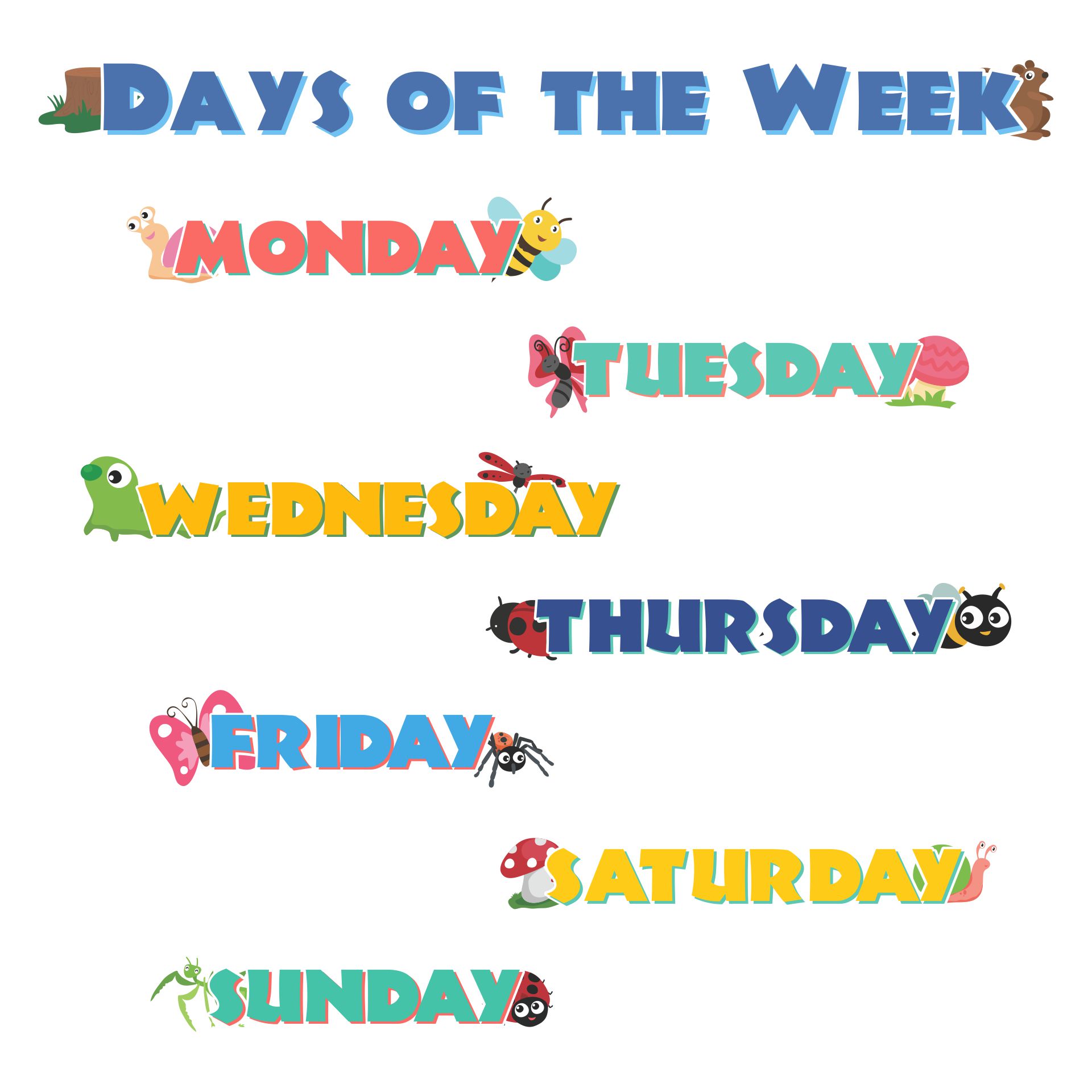 Printable Days Of The Week Chart