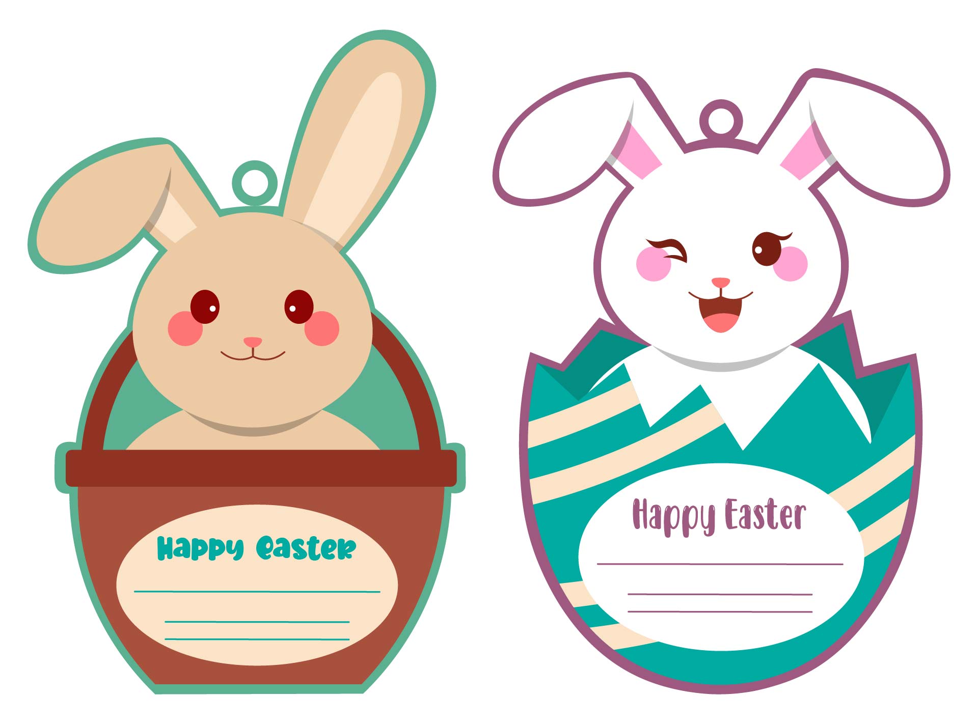 Happy Easter Gift Tags  Printables
