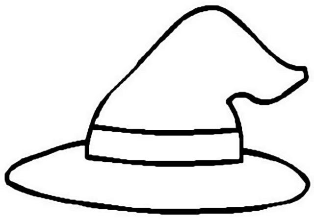 Halloween Witches Hat Coloring Page