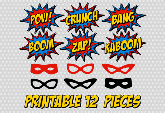 Pop Art Superhero Printables