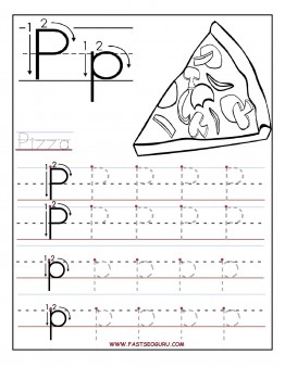 Printable Letter P Tracing Worksheet