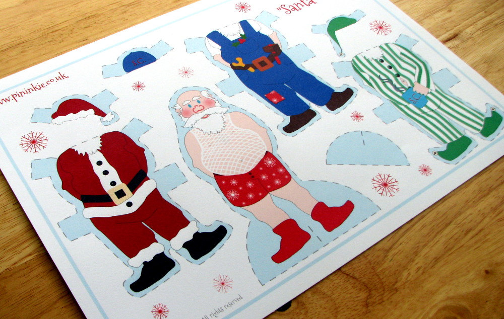 Printable Paper Doll Santa Claus