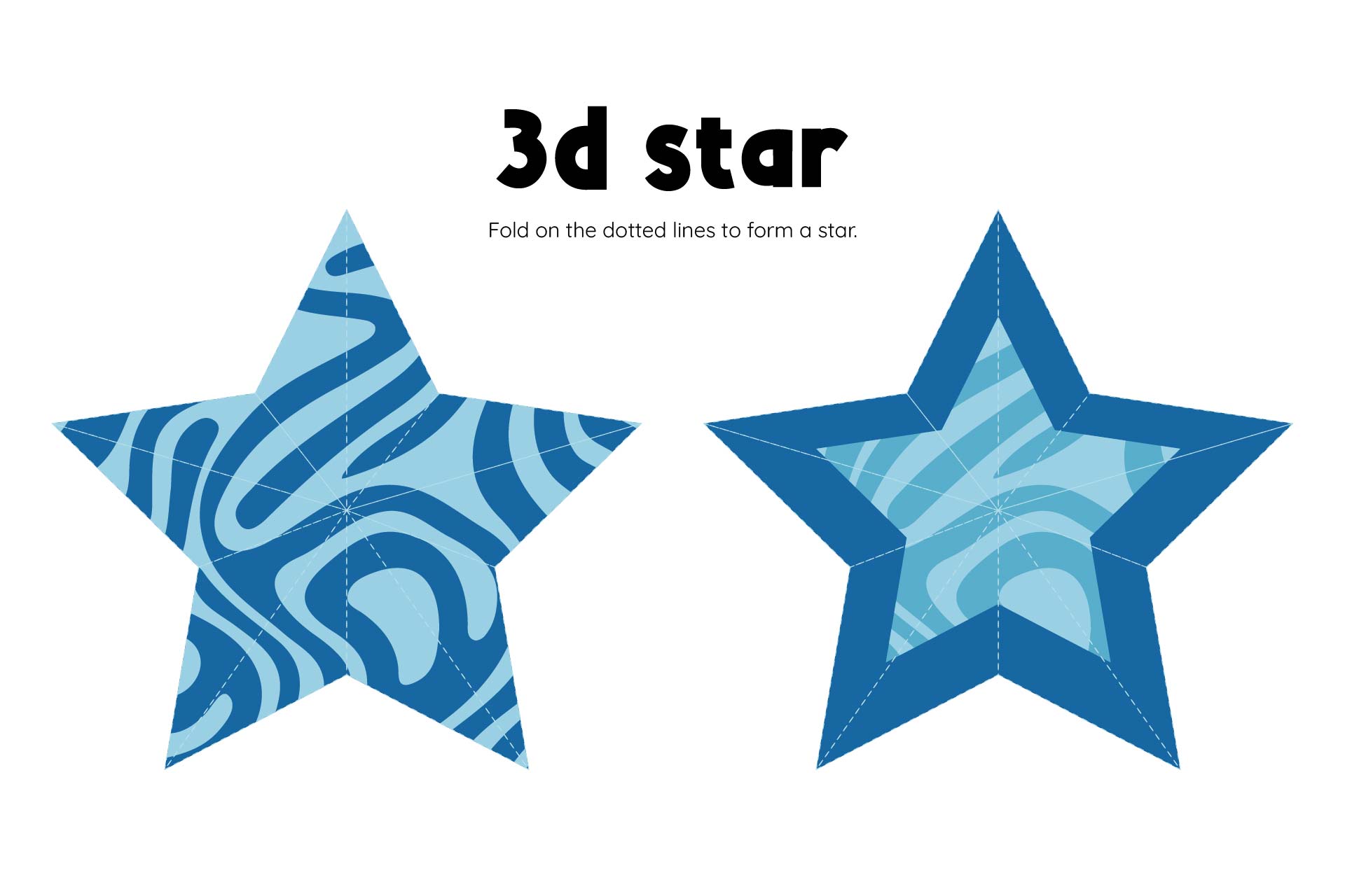 3d Christmas Star Template