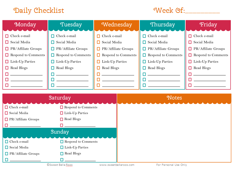 Printable Daily Planner