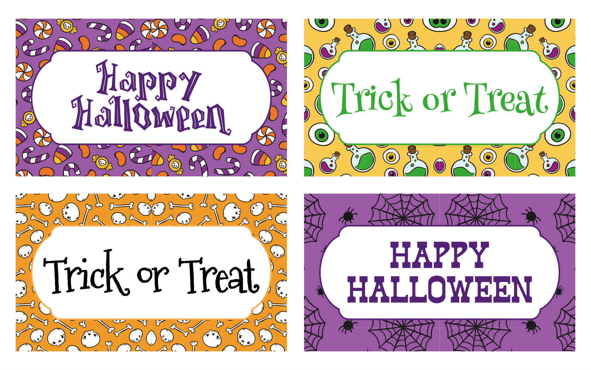 Free Printable Halloween Bag Toppers Templates