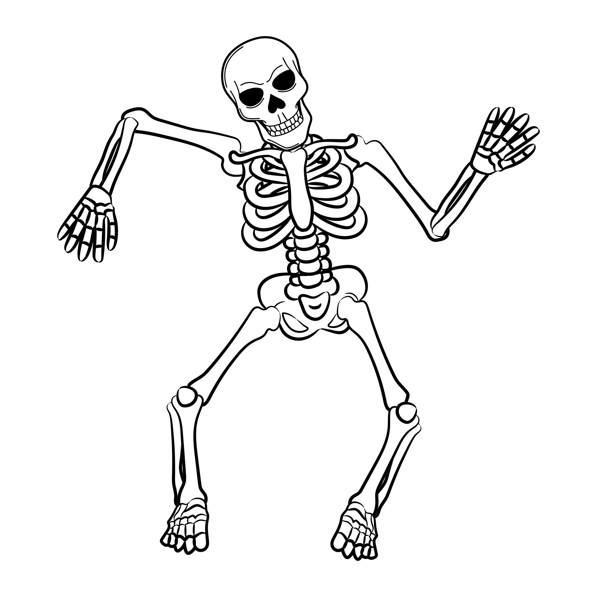 Halloween Skeleton Coloring Pages - 15 Free PDF Printables | Printablee