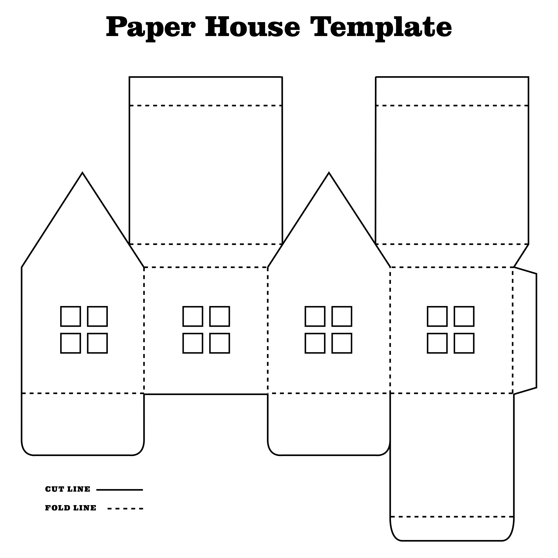 Free Printable Paper House Template Printable Form, Templates and Letter