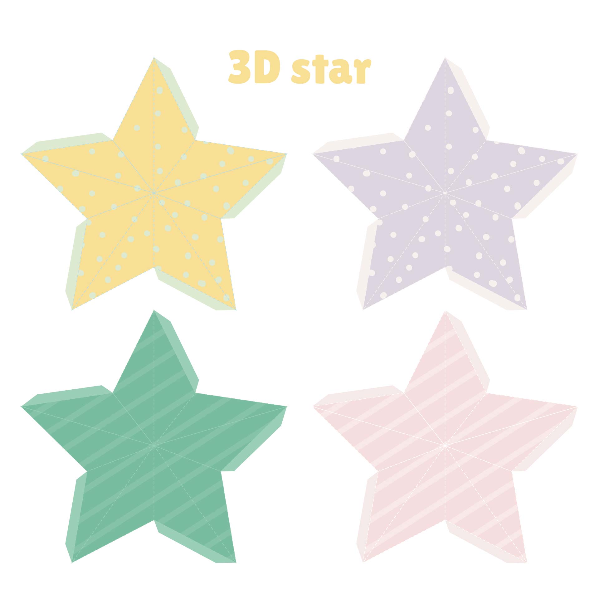 5 Best Images of 3D Star Printable Template - 3D Christmas Star ...