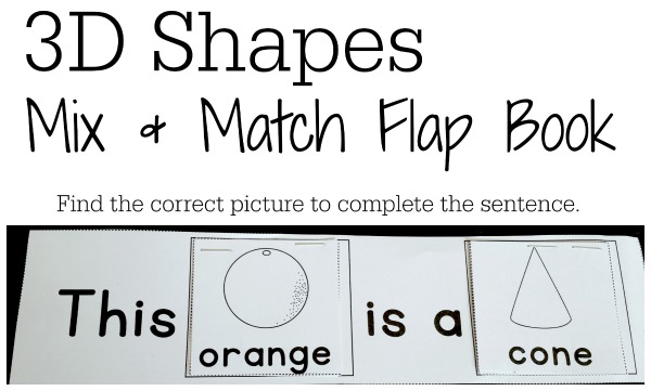 3D Shapes Kindergarten Activities