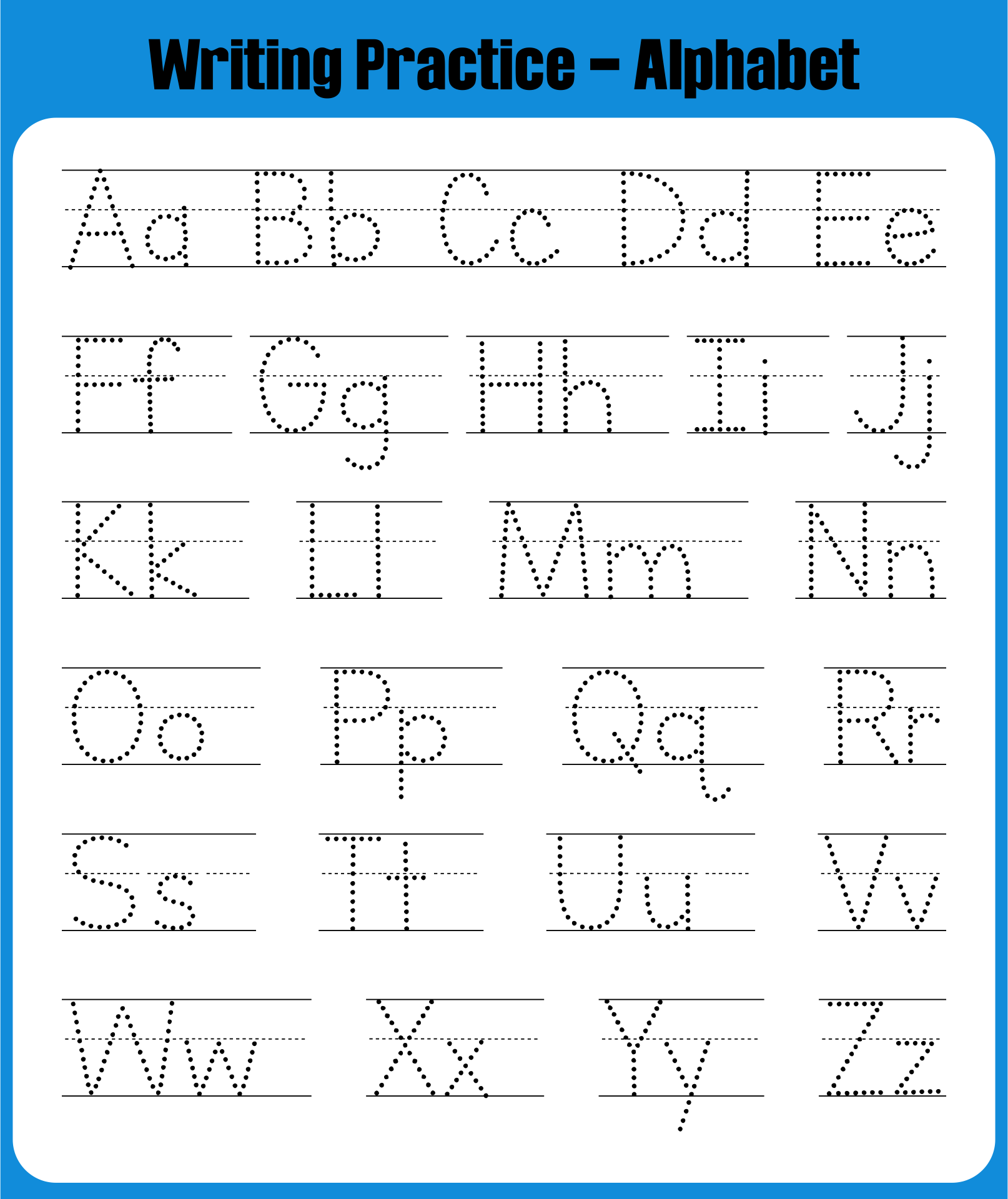 Trace Alphabets Worksheets Printable Prntbl concejomunicipaldechinu 