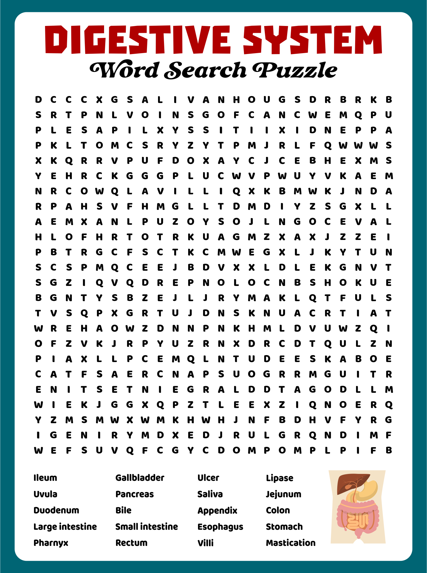 Health Word Search Puzzles Printable