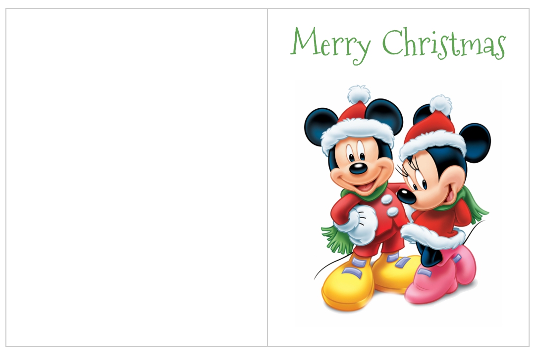 5 Best Free Disney Printable Christmas Cards Printablee