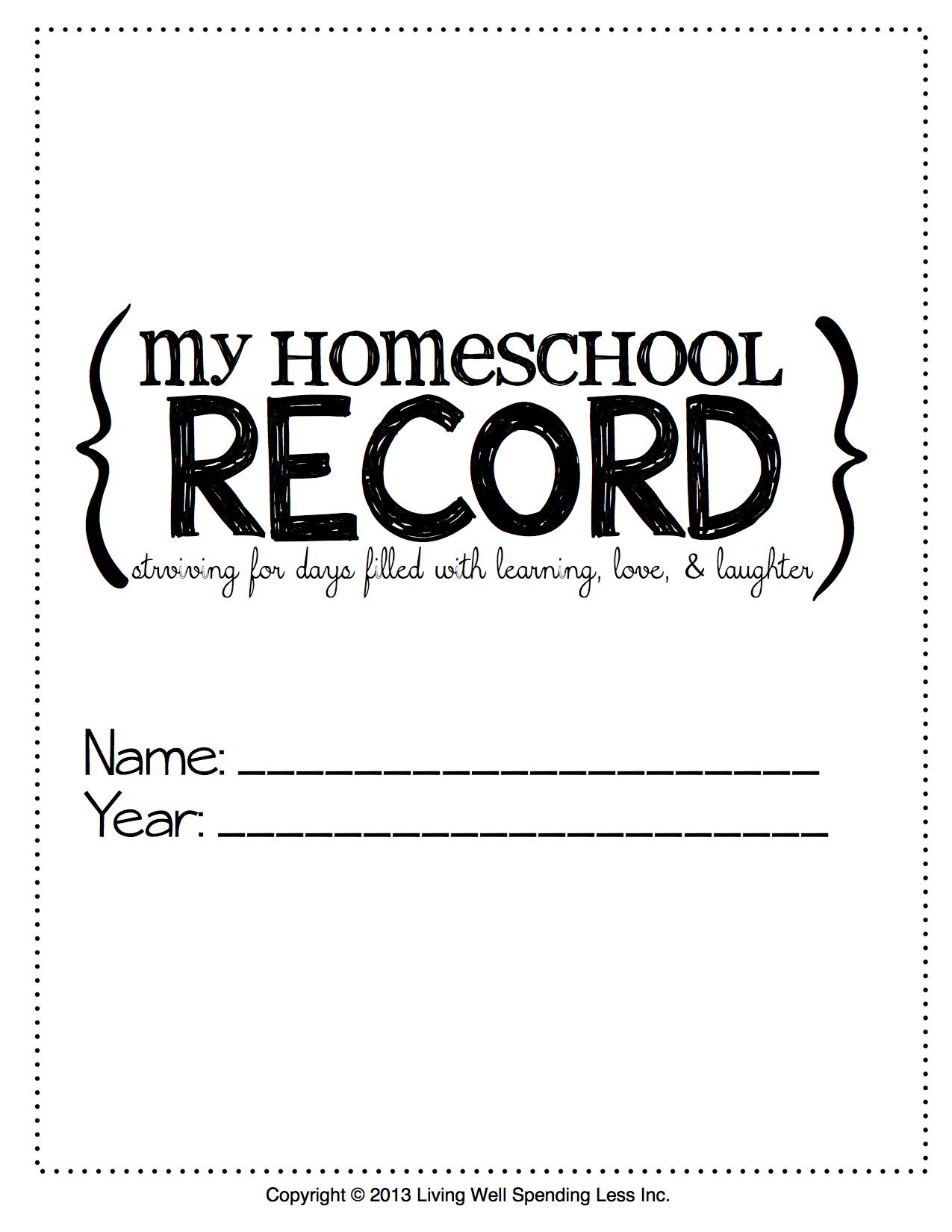 Printable Homeschool Binder Cover