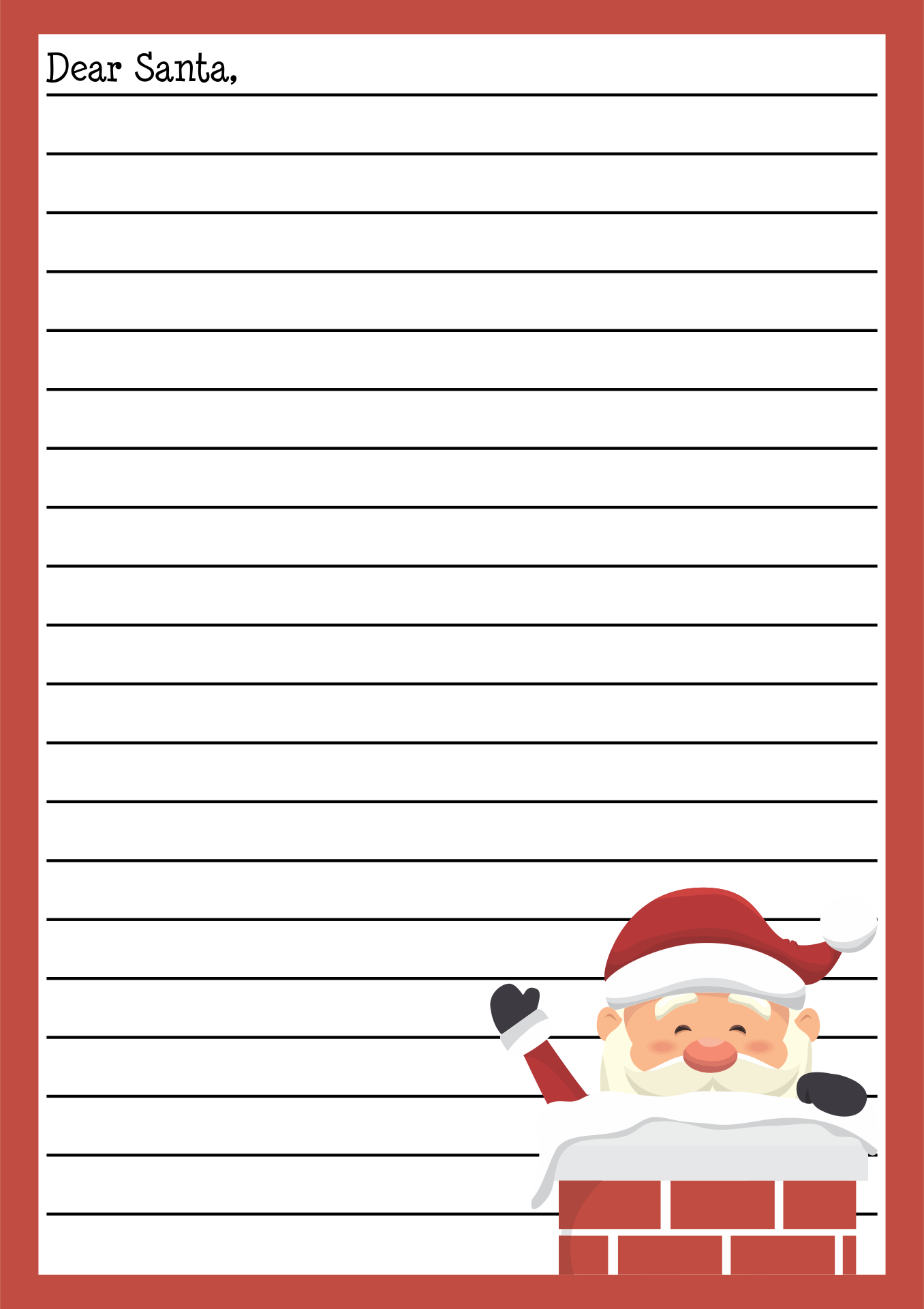 downloadable free printable letter from santa template word