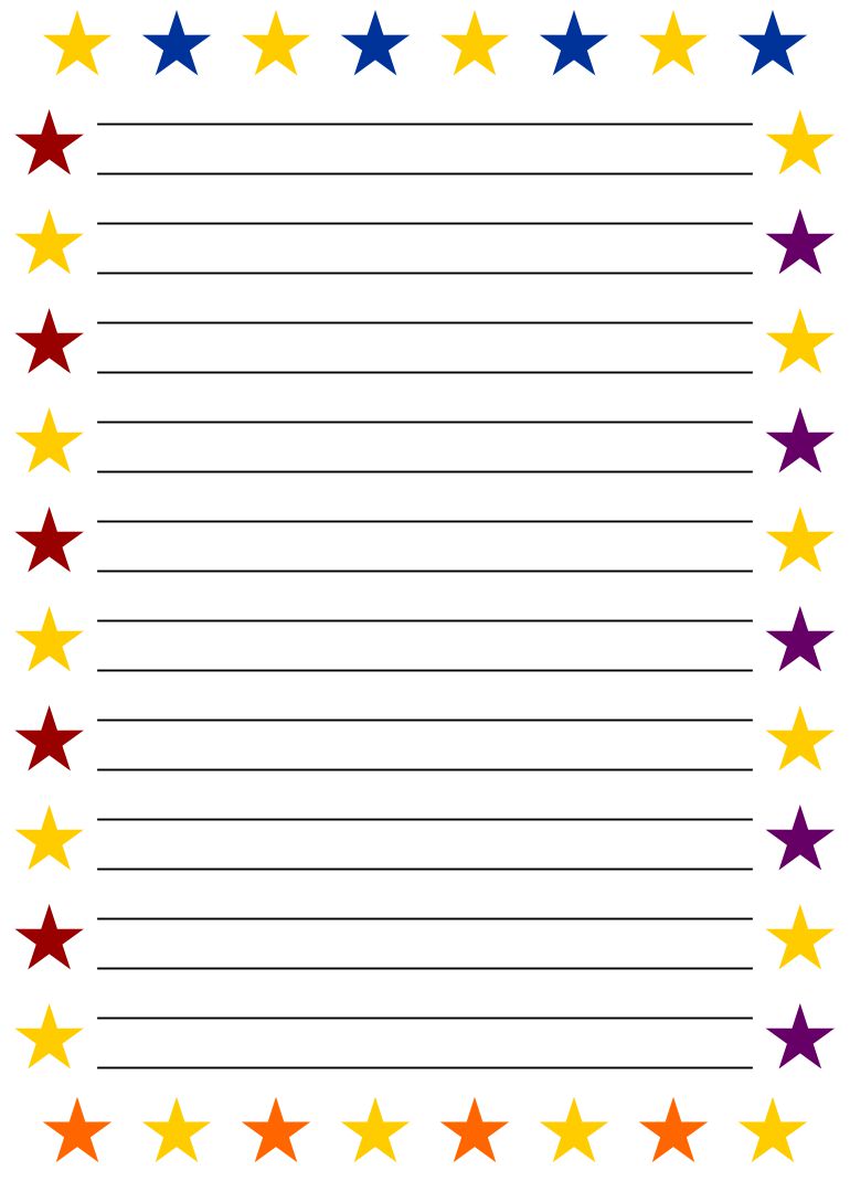 Free Lined Paper With Border / 9 Best Images of Standard Printable