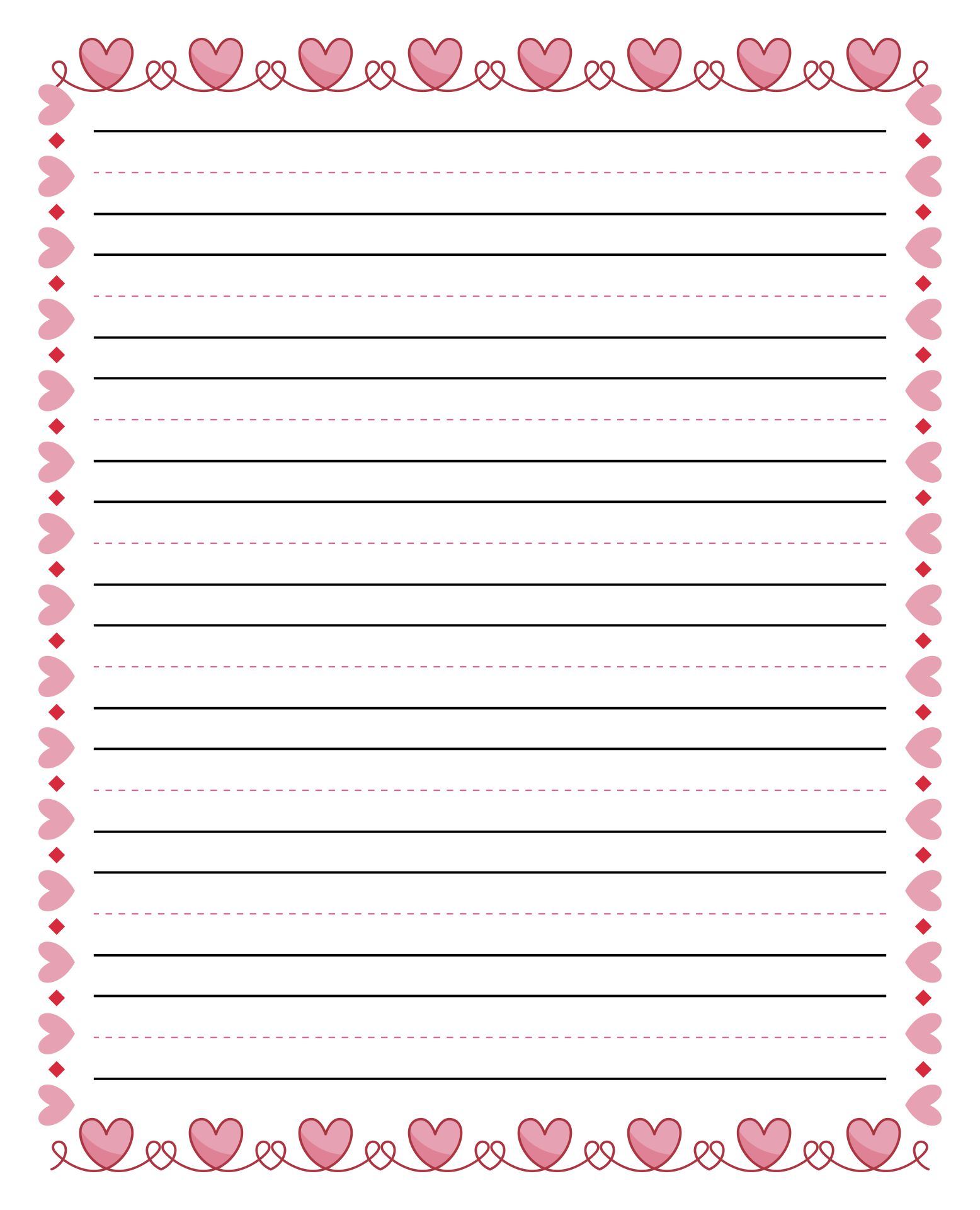 free printable lined paper with decorative borders pdf free printable