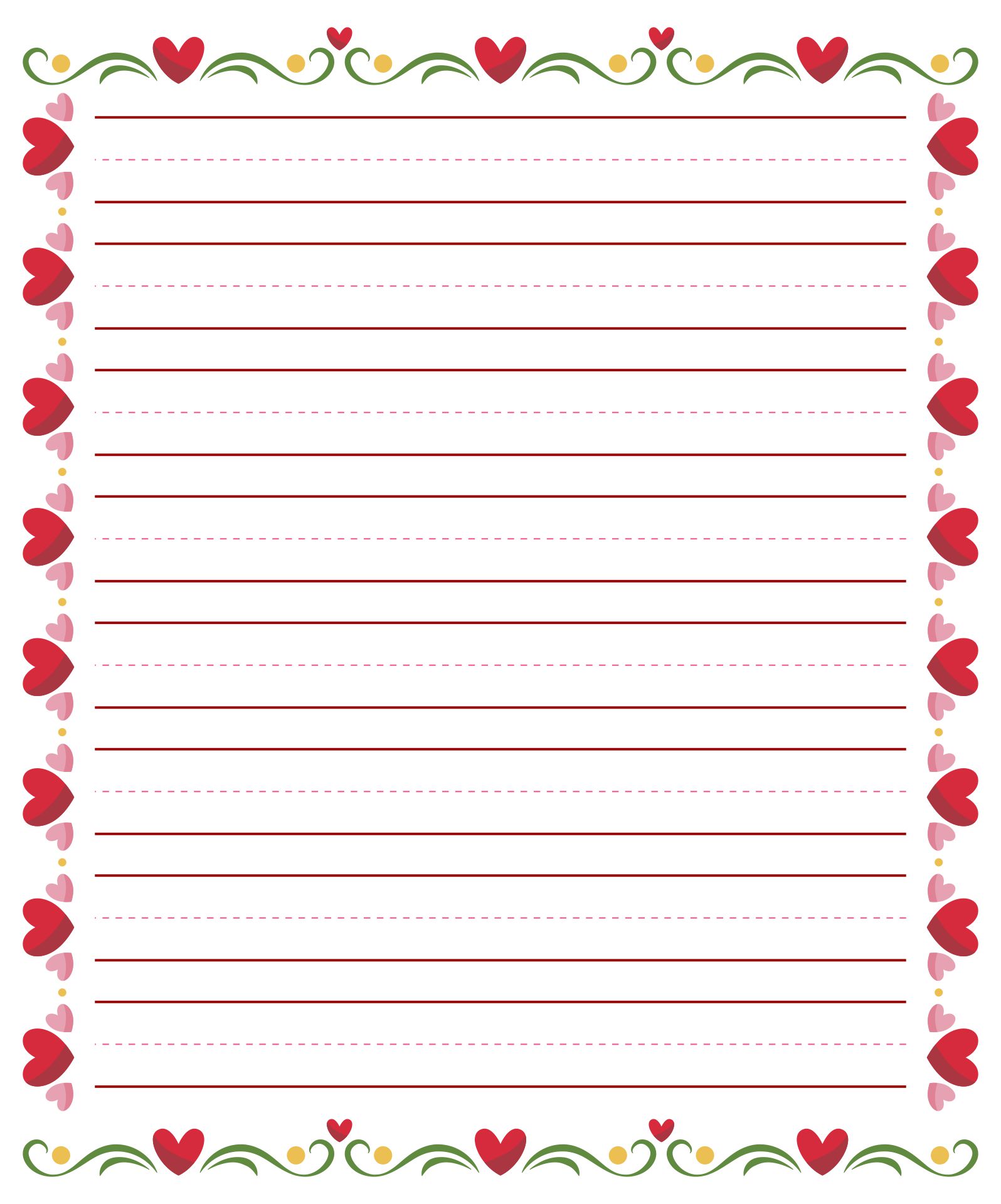 Lined Paper With Borders 11 Free PDF Printables Printablee