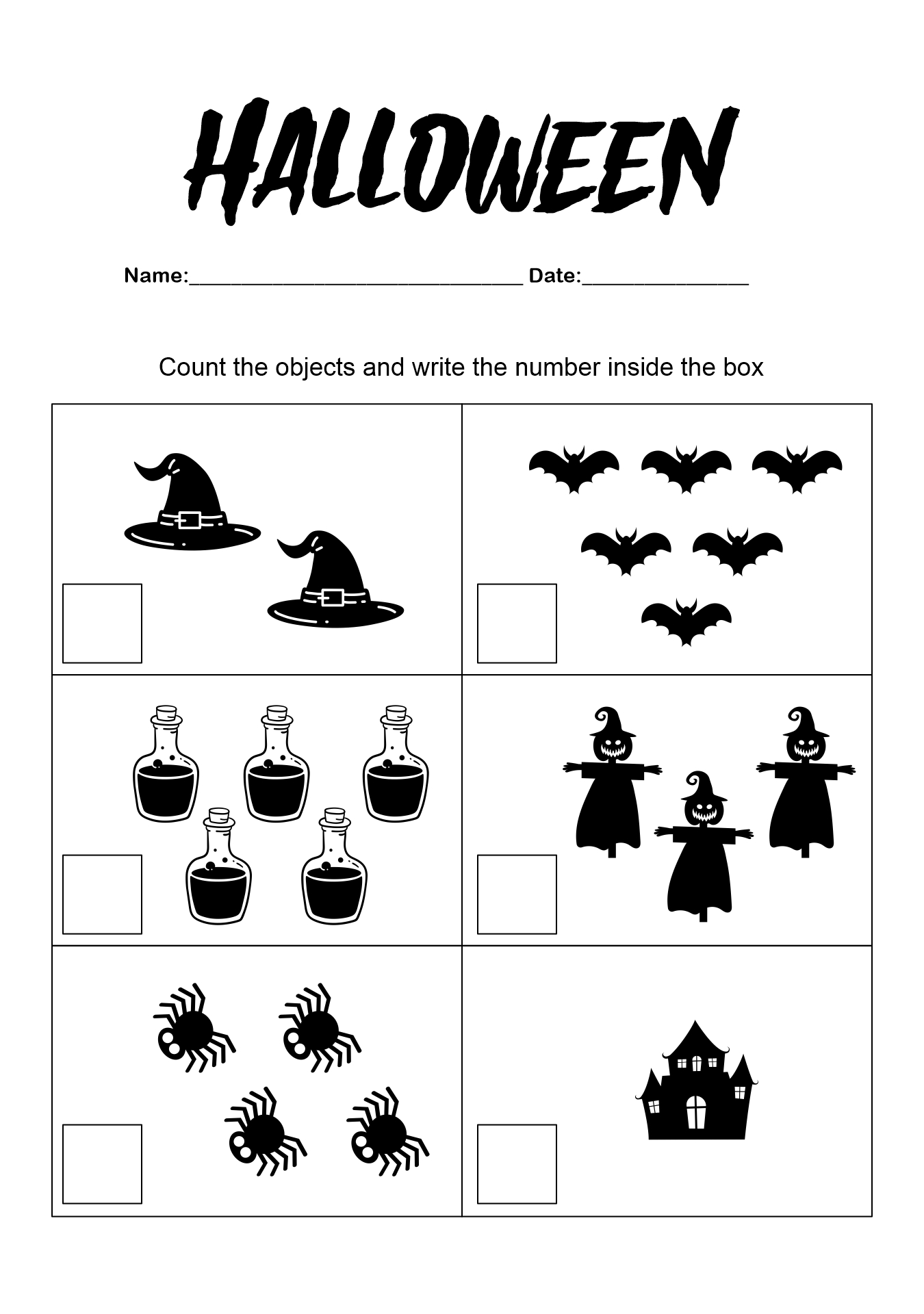 Free Printable Halloween Activities For Preschoolers Halloween 