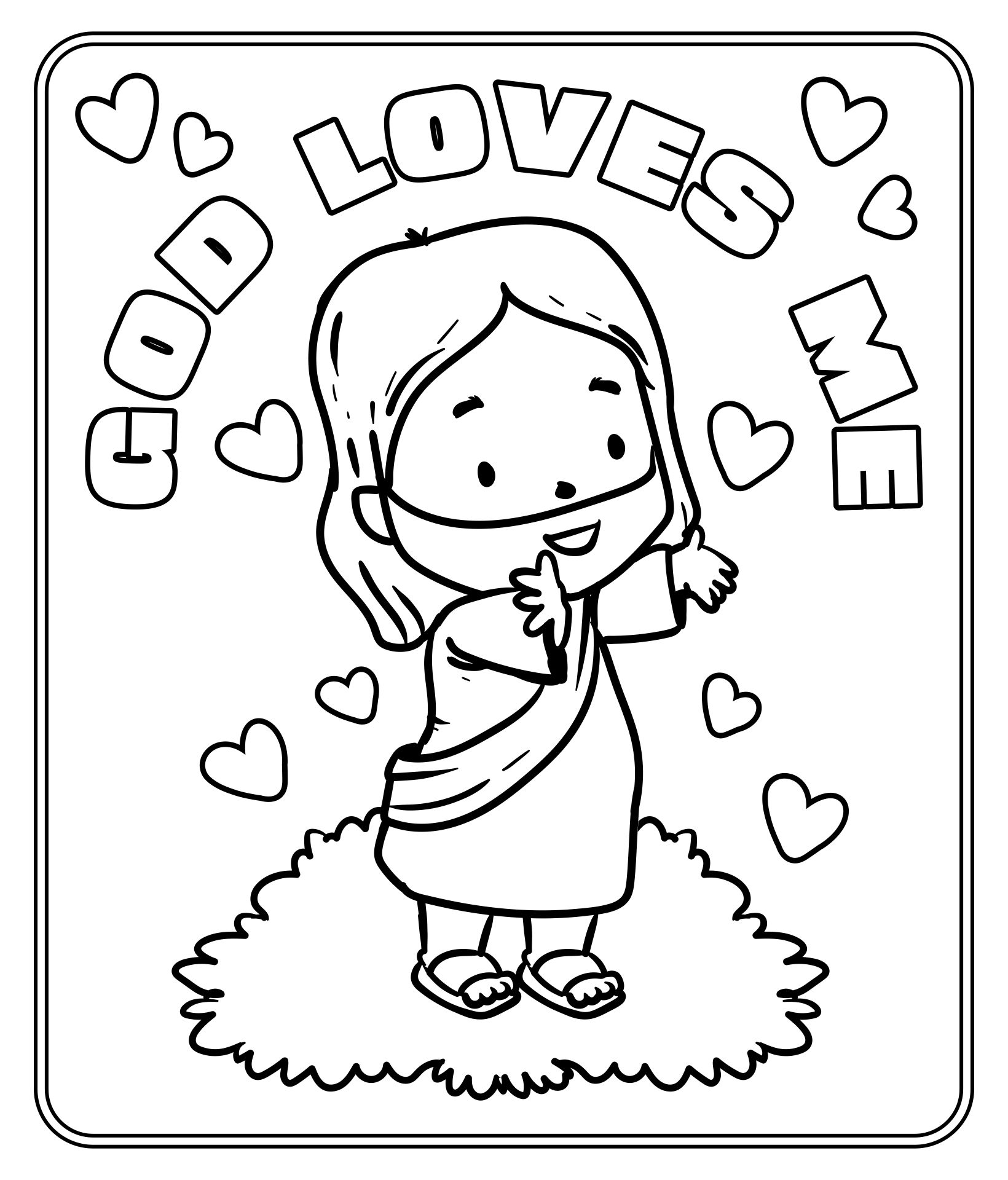 Colouring Pages Jesus Loves Me 201  File Include SVG PNG EPS DXF