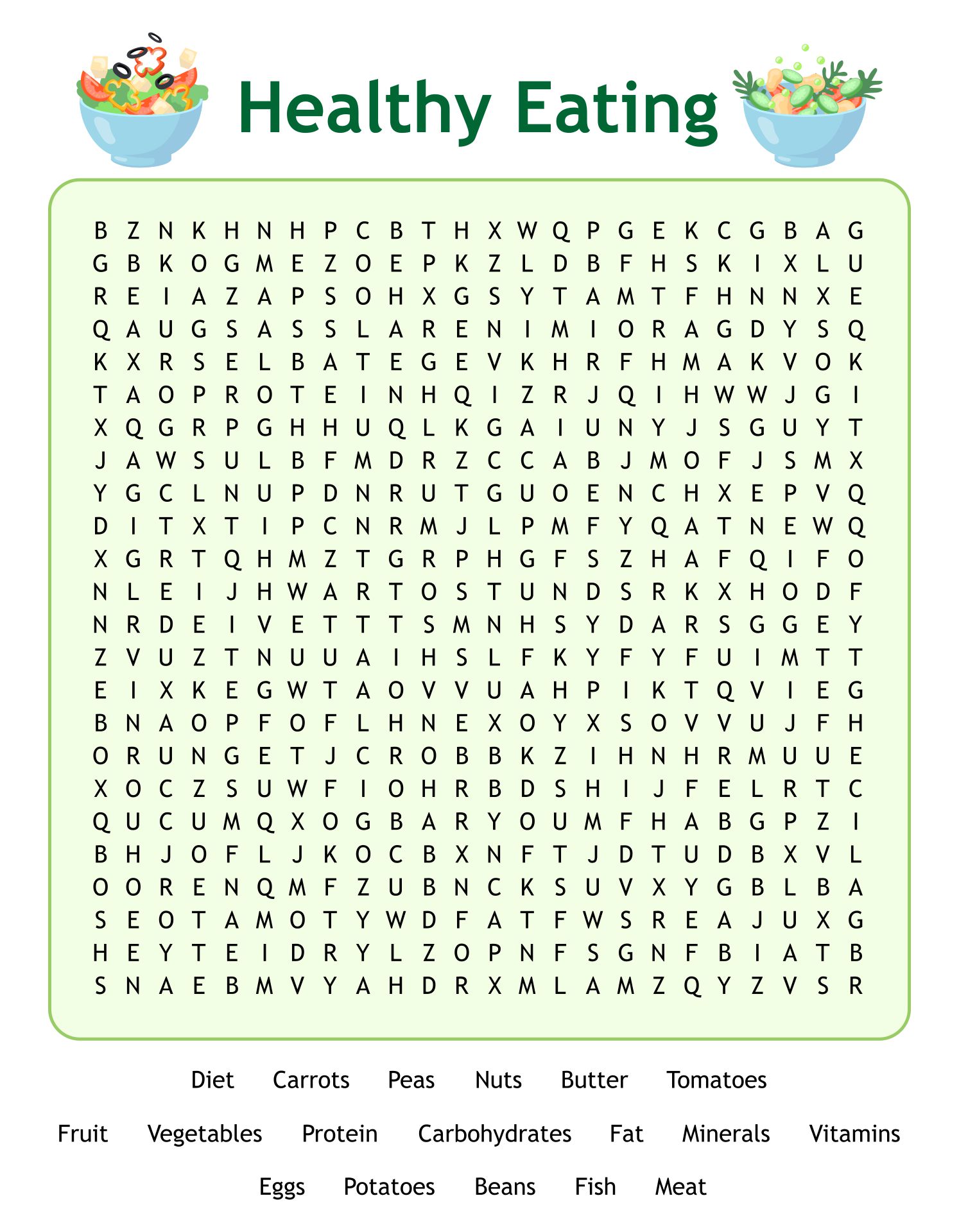 Healthy Food Word Search Free Printable Word Search Printable Gambaran