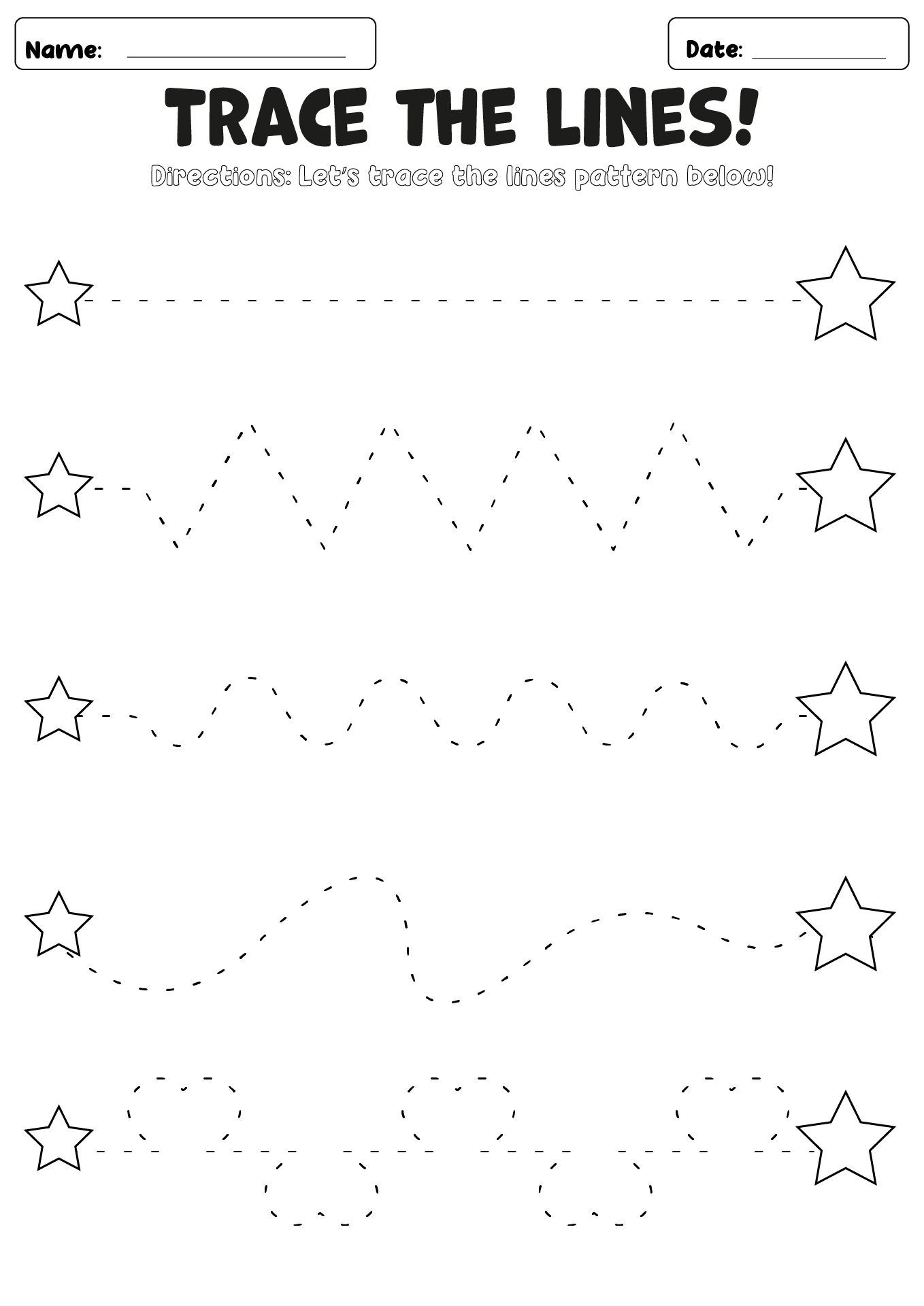 4 Best Printable Tracing Lines Printablee