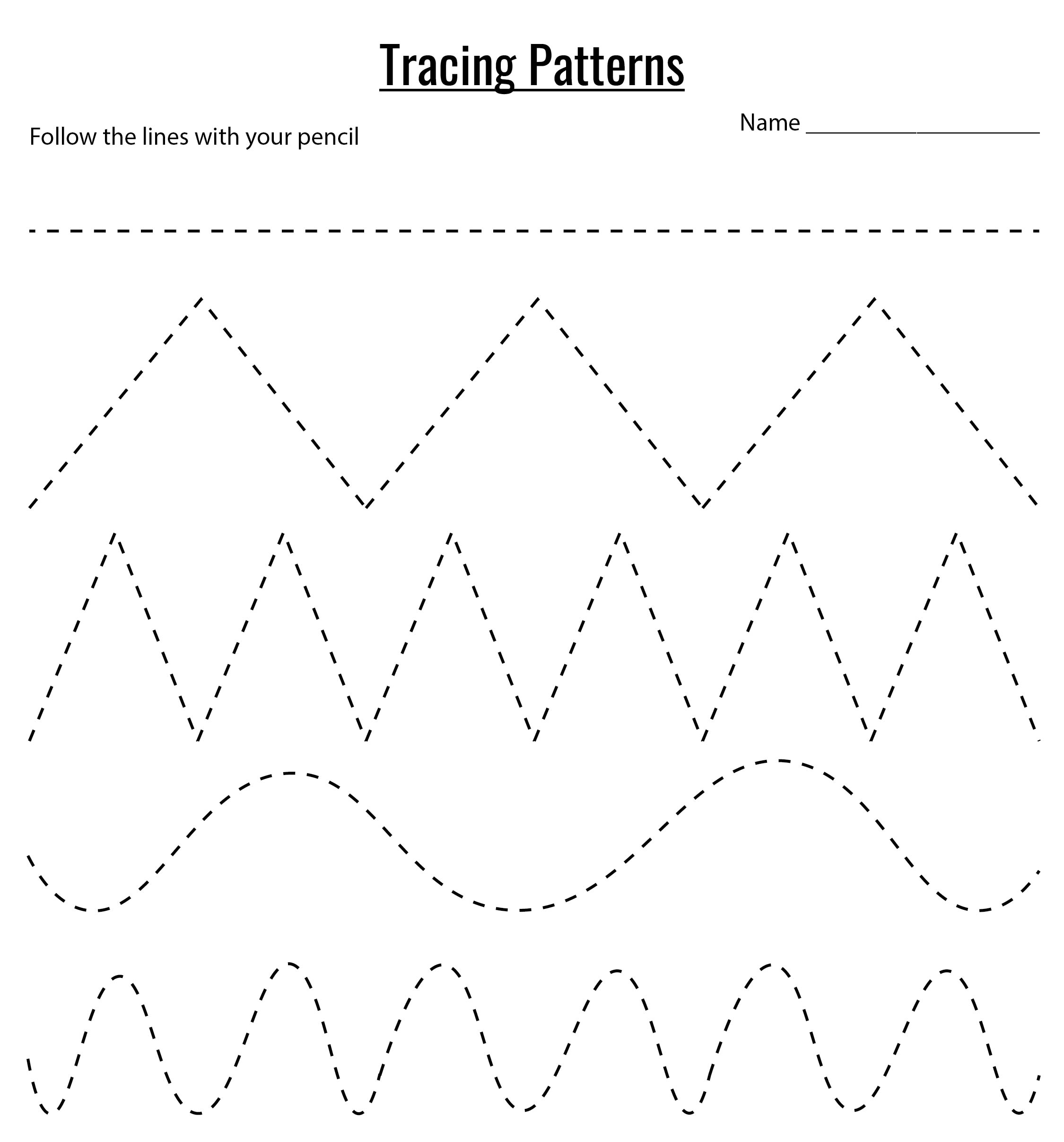 Tracing Lines Worksheets Printable Pdf Digital Pictures Downloads
